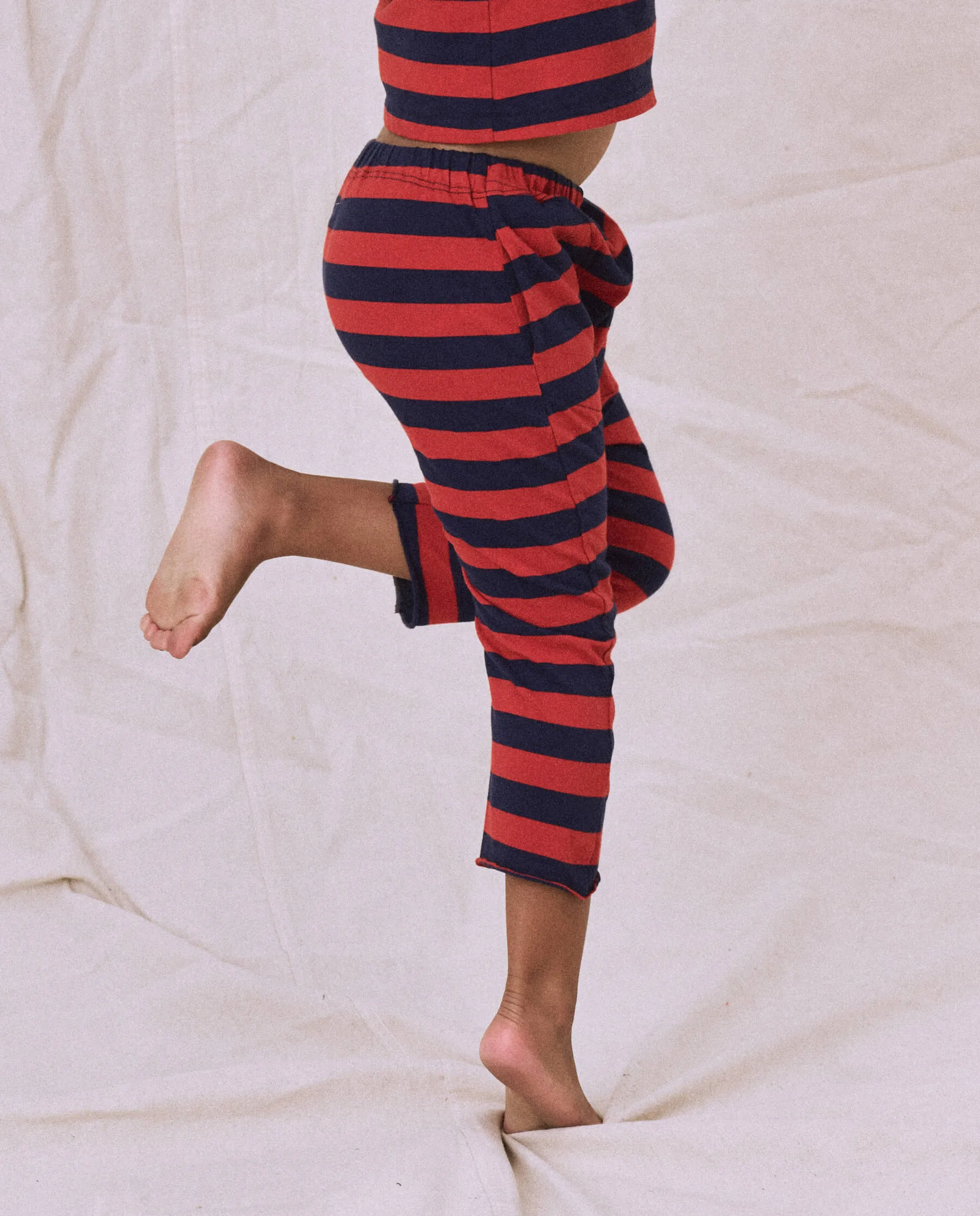 The Little Jersey Crop. -- Red and Navy Scholar Stripe sold by THE GREAT. product image thumbnail 3
