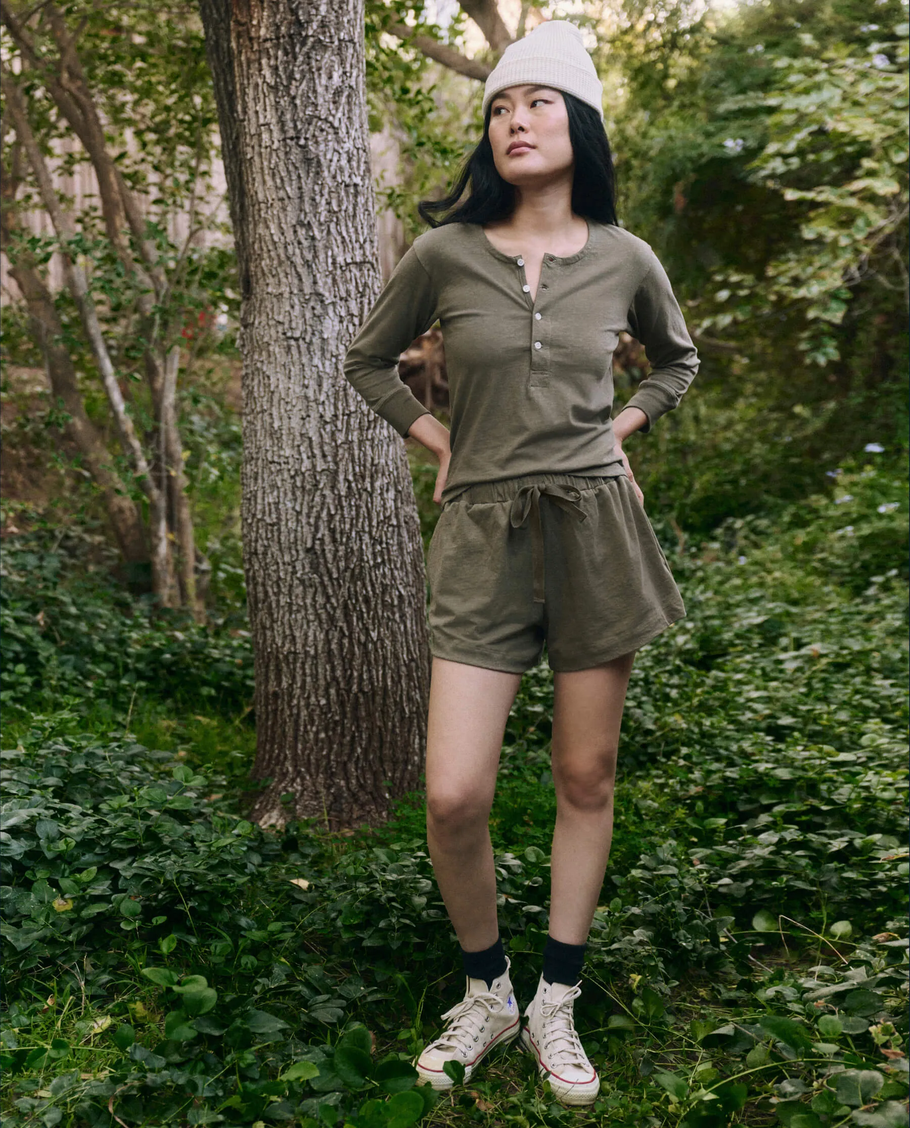 The Plunge Henley. -- Faded Army sold by THE GREAT. product image thumbnail 3