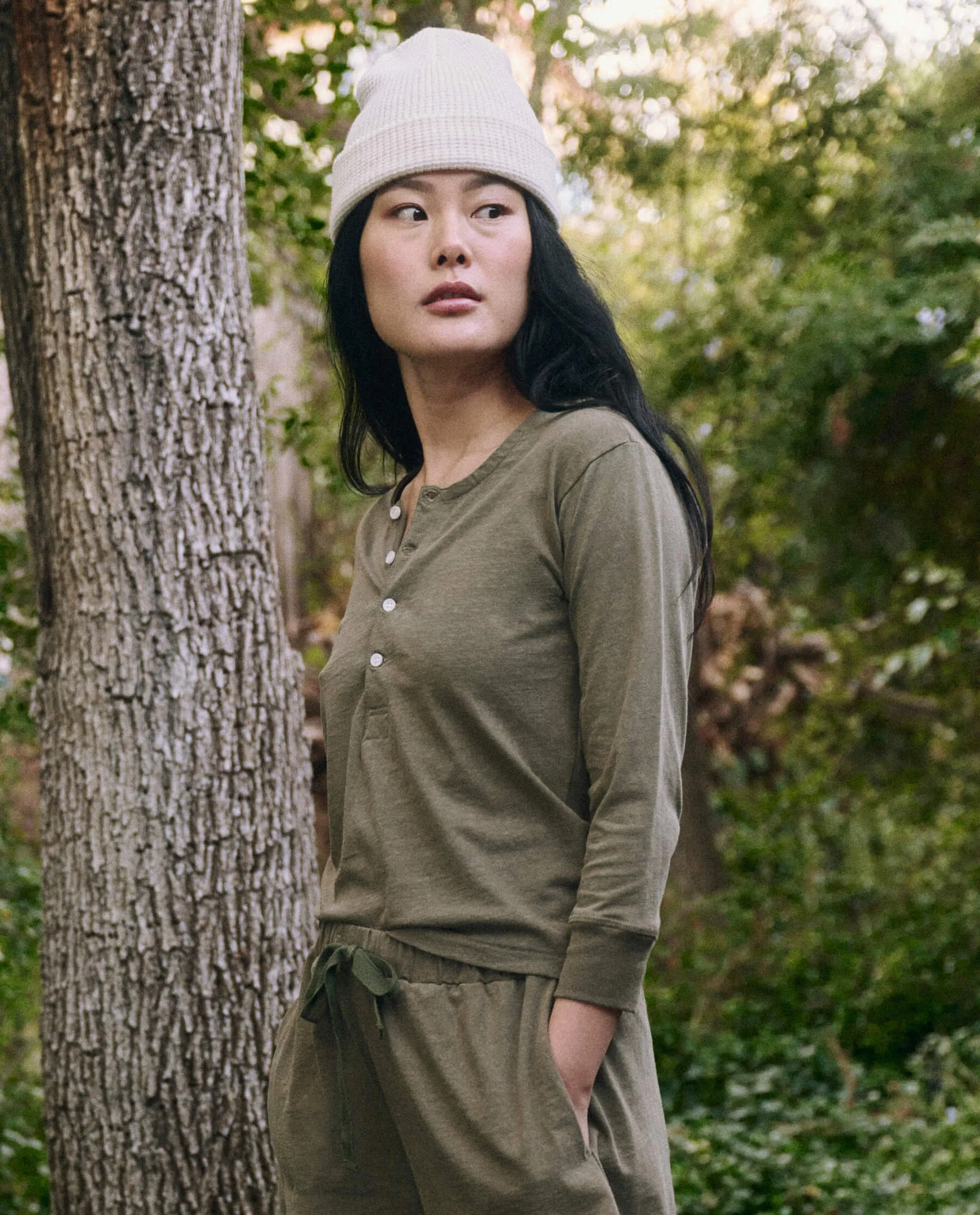 The Plunge Henley. -- Faded Army sold by THE GREAT. product image thumbnail 4