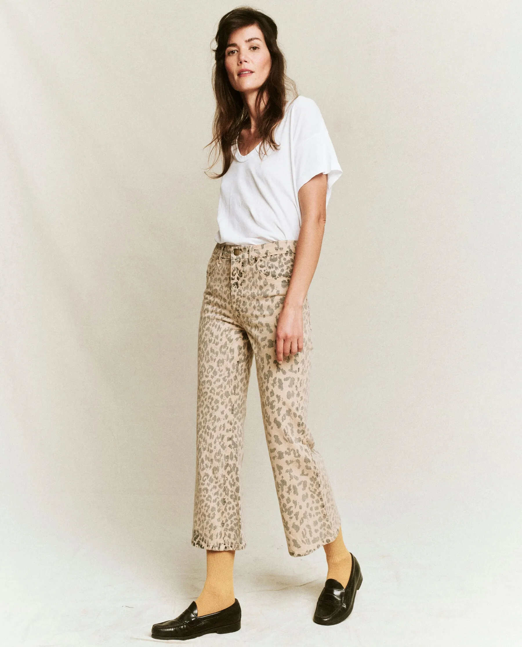 The Kick Bell Jean. -- Vintage Leopard sold by THE GREAT. product image thumbnail 4