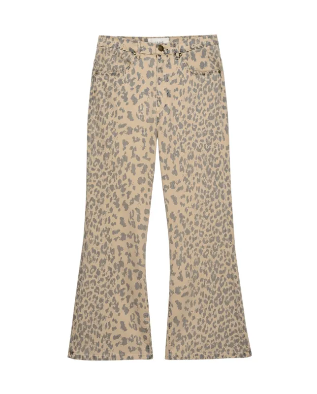 The Kick Bell Jean. -- Vintage Leopard made by THE GREAT.