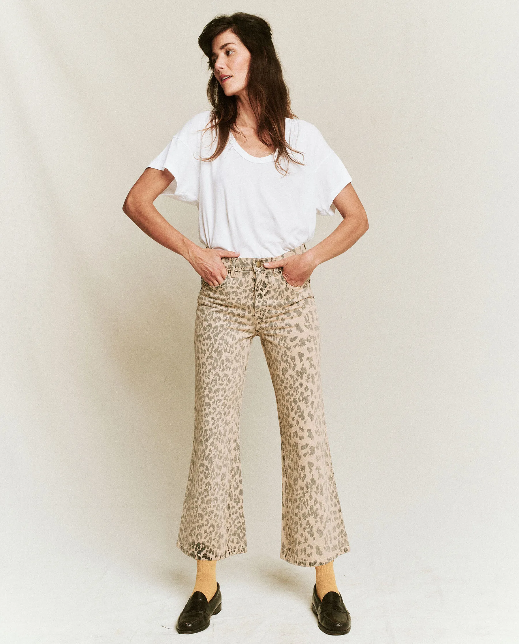 The Kick Bell Jean. -- Vintage Leopard sold by THE GREAT. product image thumbnail 2