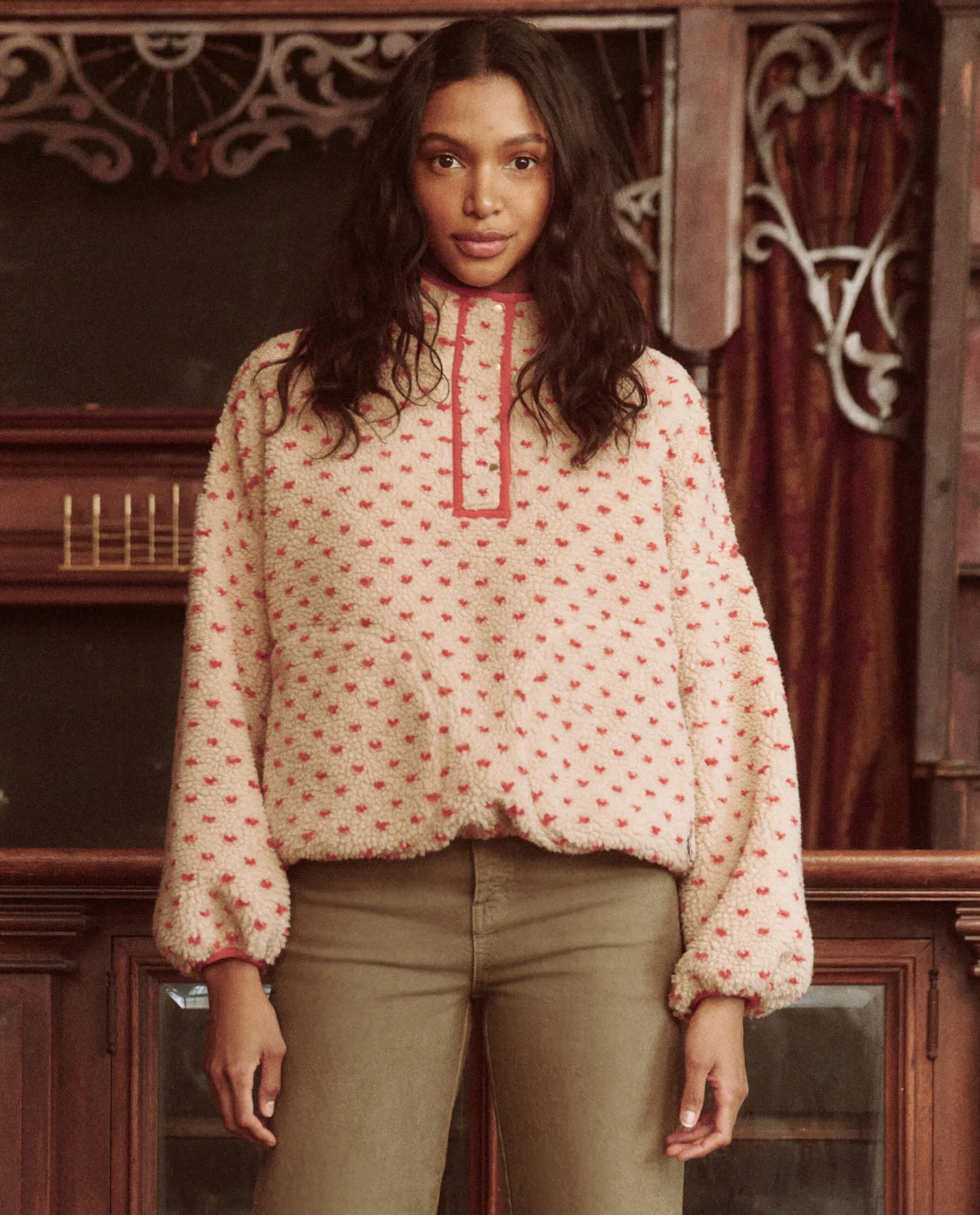 The Countryside Pullover. -- Oat with Red sold by THE GREAT. product image thumbnail 4