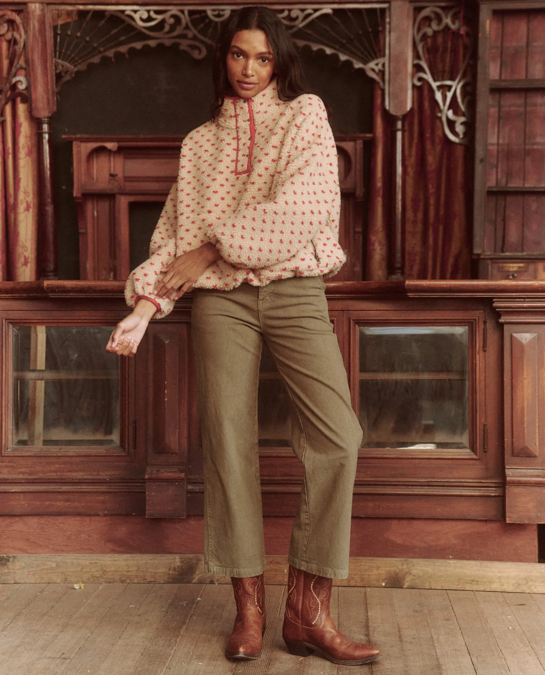 The Countryside Pullover. -- Oat with Red sold by THE GREAT. product image thumbnail 5