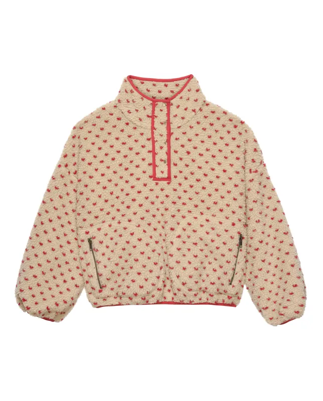 The Countryside Pullover. -- Oat with Red sold by THE GREAT.