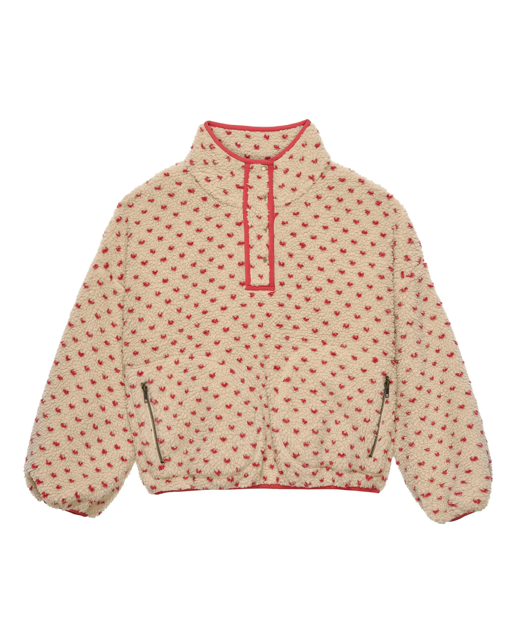 The Countryside Pullover. -- Oat with Red sold by THE GREAT.