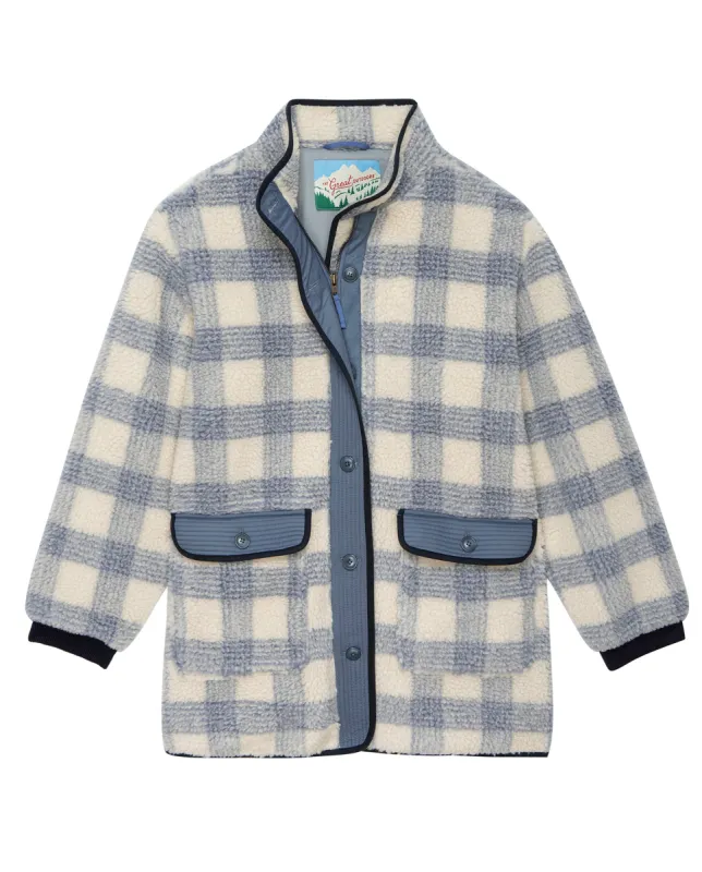The Plush Mountaintop Coat. -- Bluebird Alpine Plaid made by THE GREAT.