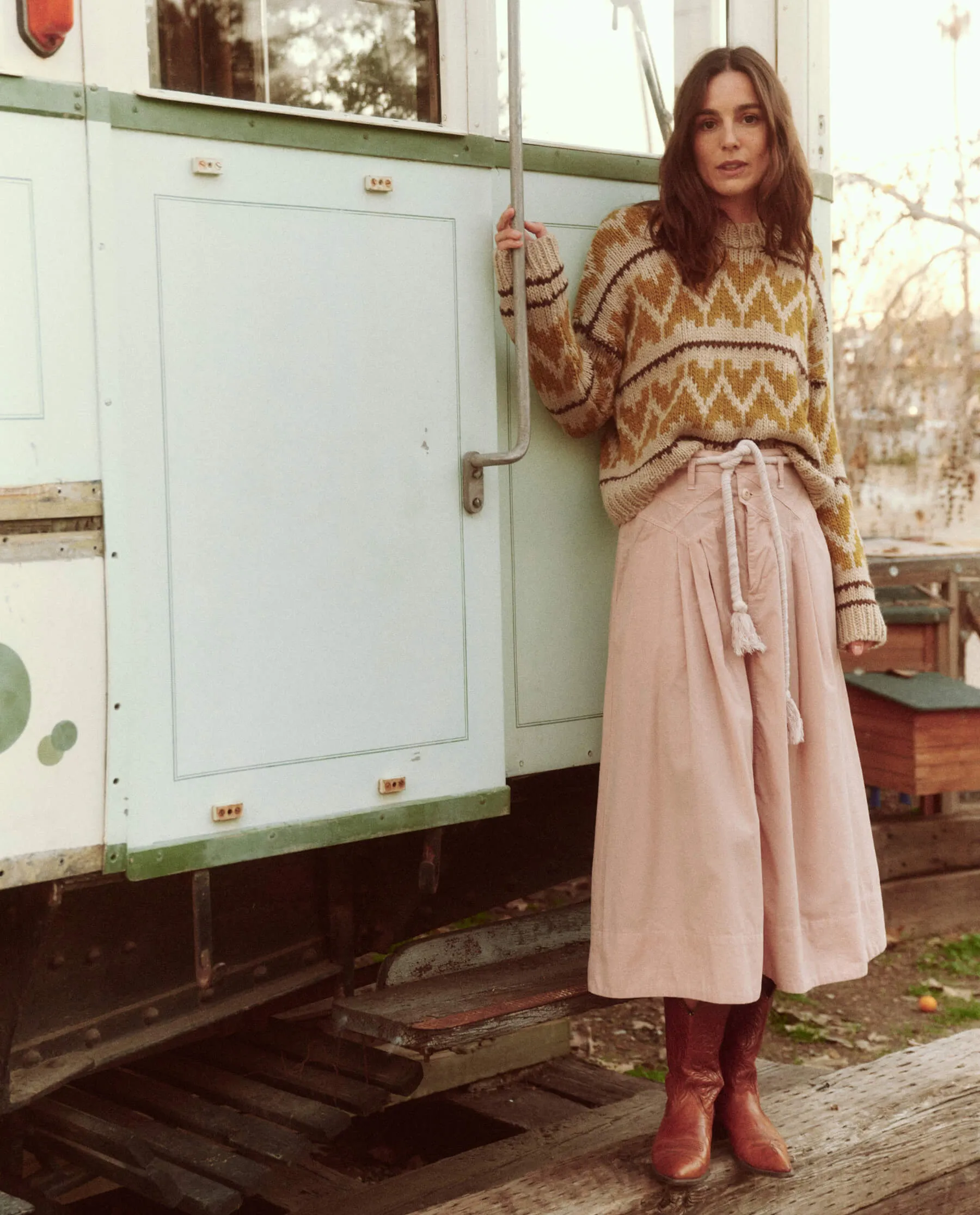 The Folk Pullover. -- Earth Tone sold by THE GREAT. product image thumbnail 5