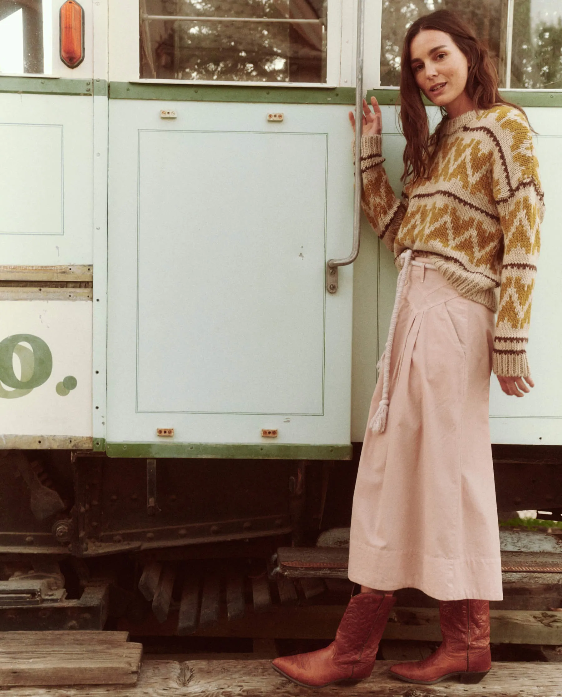 The Folk Pullover. -- Earth Tone sold by THE GREAT. product image thumbnail 3