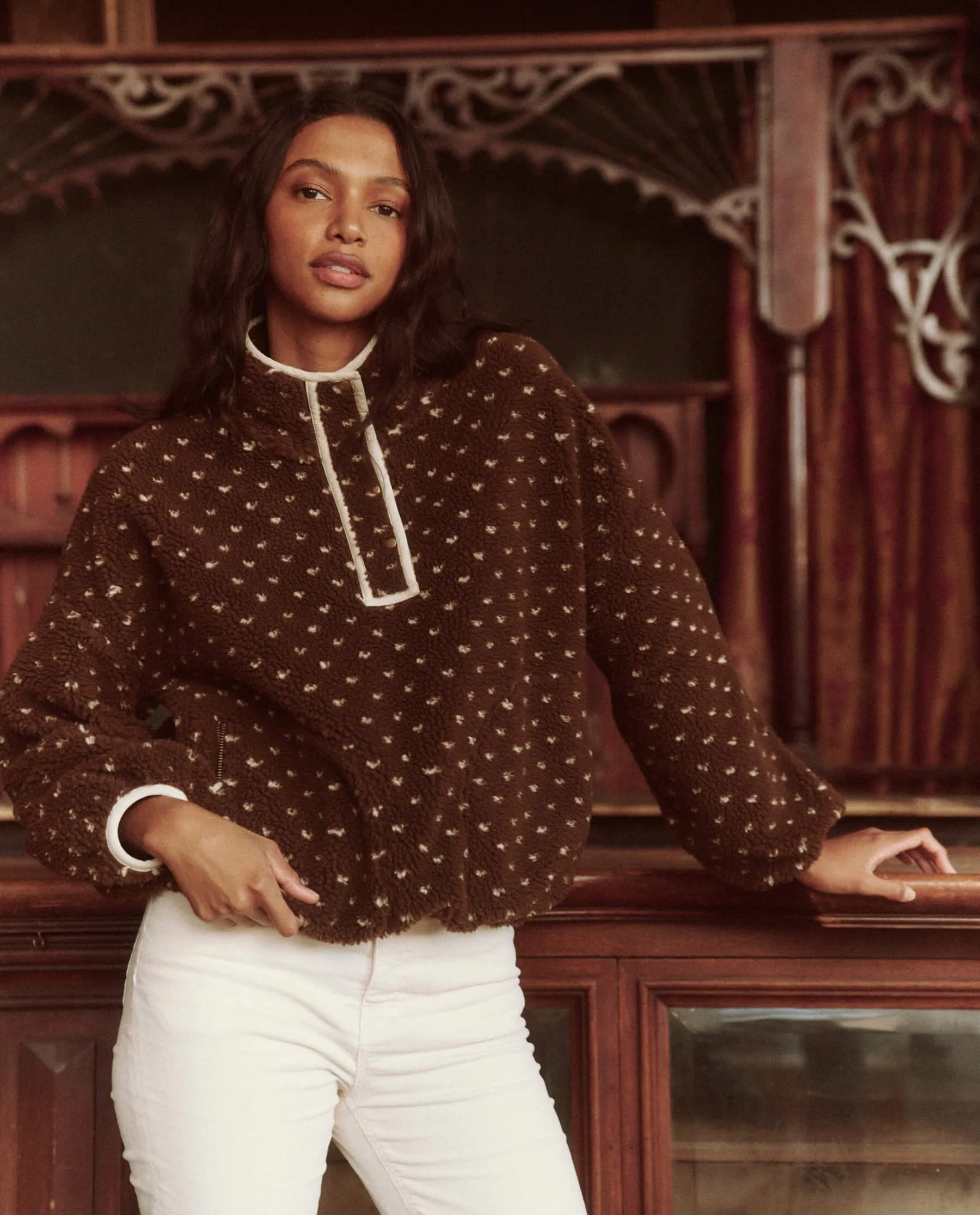 The Countryside Pullover. -- Hickory with Cream sold by THE GREAT. product image thumbnail 2