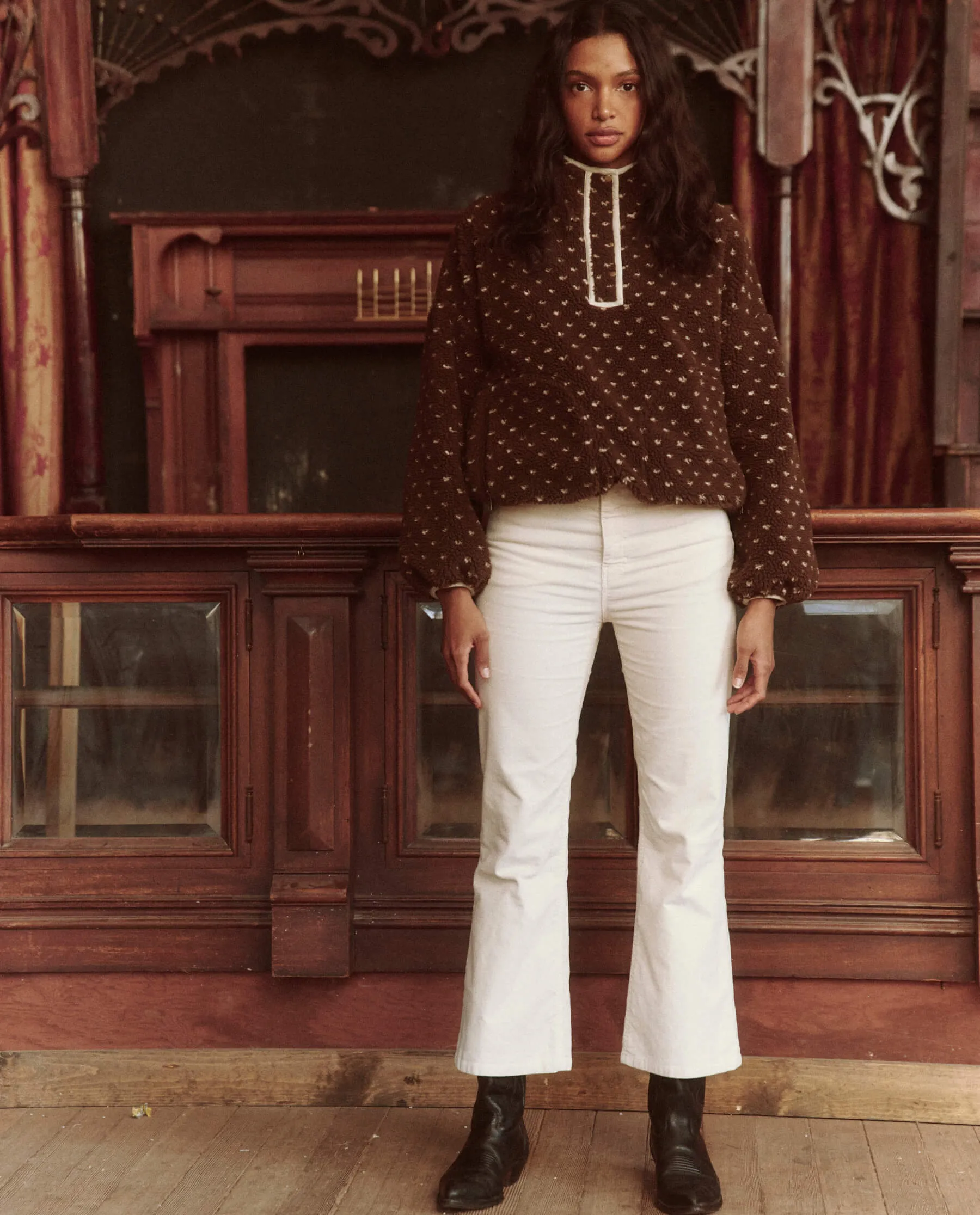 The Countryside Pullover. -- Hickory with Cream sold by THE GREAT. product image thumbnail 3