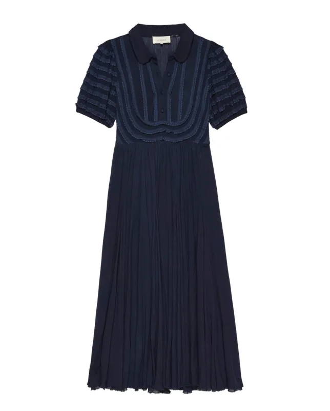 The Honor Dress. -- Starlit Navy sold by THE GREAT.