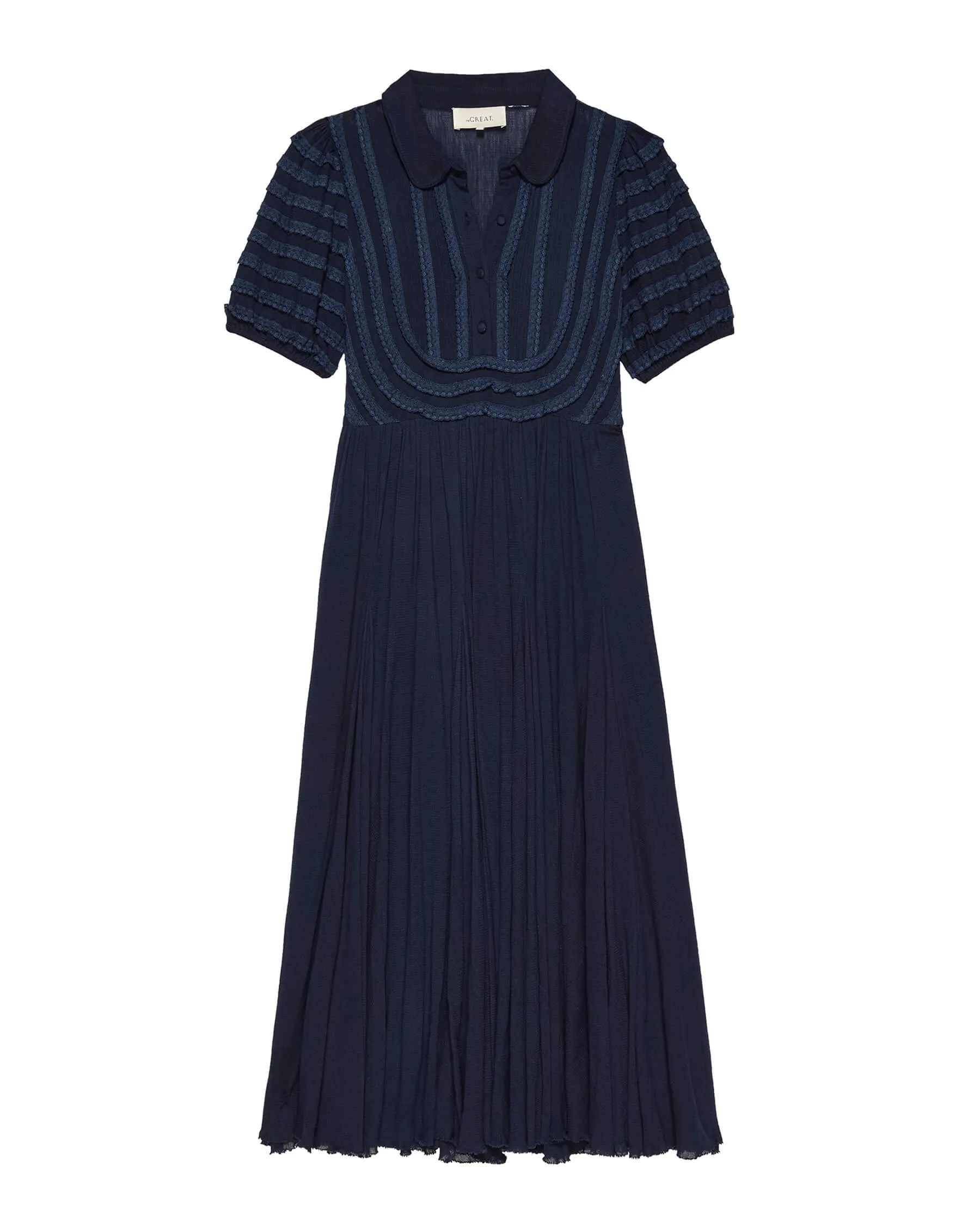 The Honor Dress. -- Starlit Navy sold by THE GREAT.