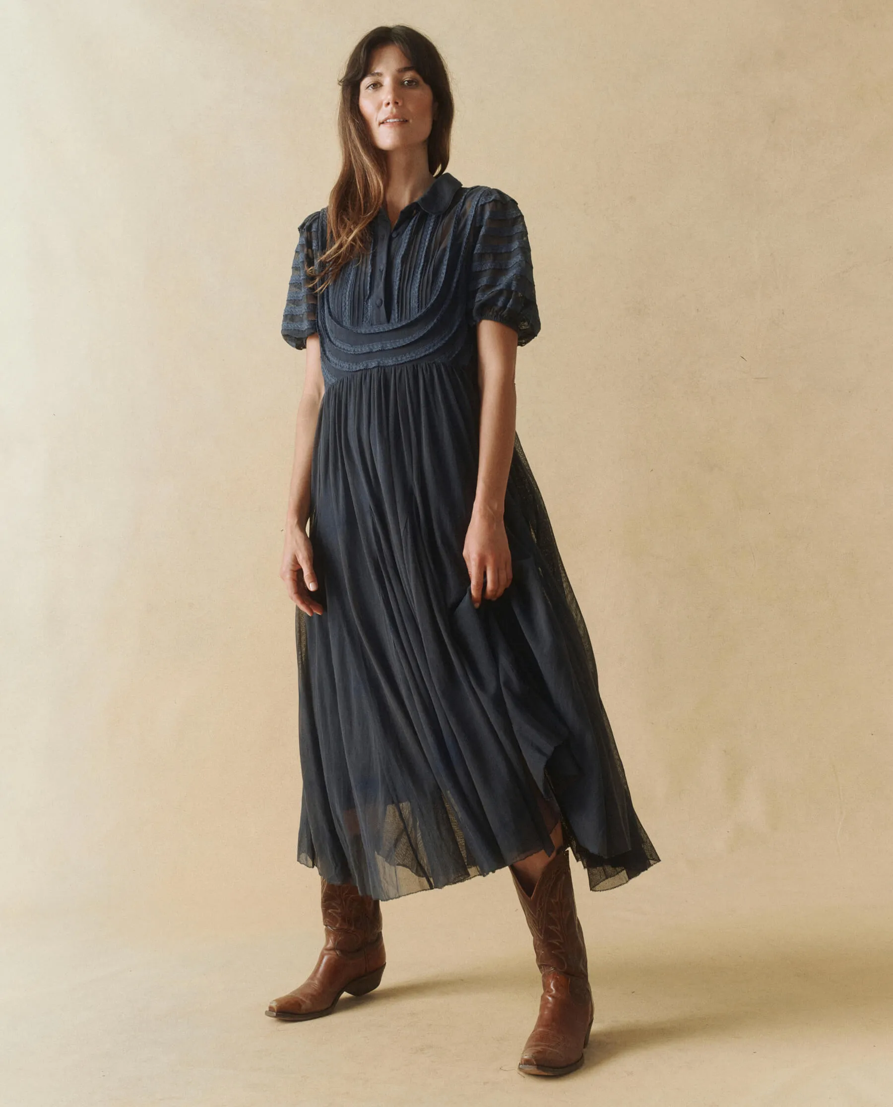 The Honor Dress. -- Starlit Navy sold by THE GREAT. product image thumbnail 2