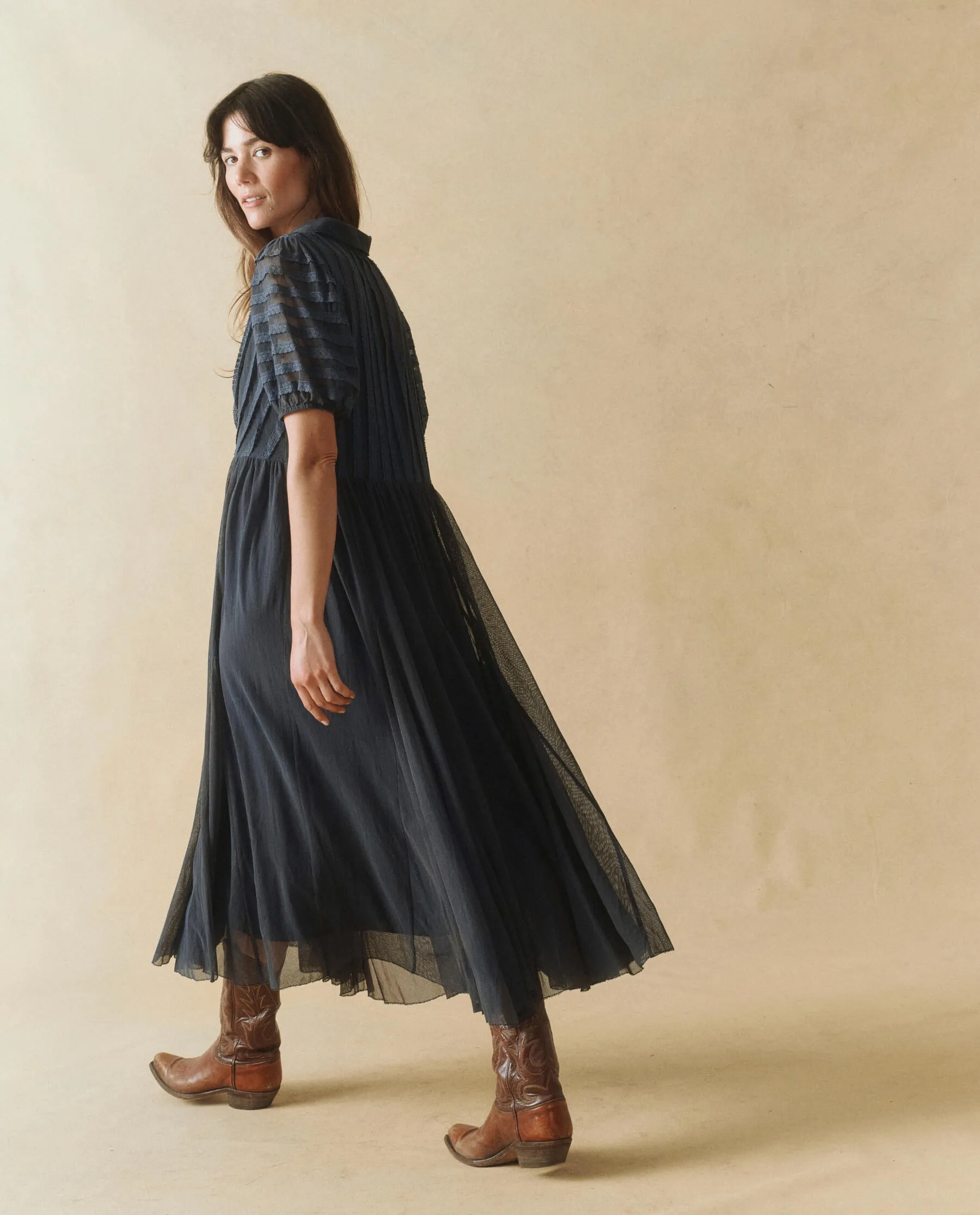 The Honor Dress. -- Starlit Navy sold by THE GREAT. product image thumbnail 5