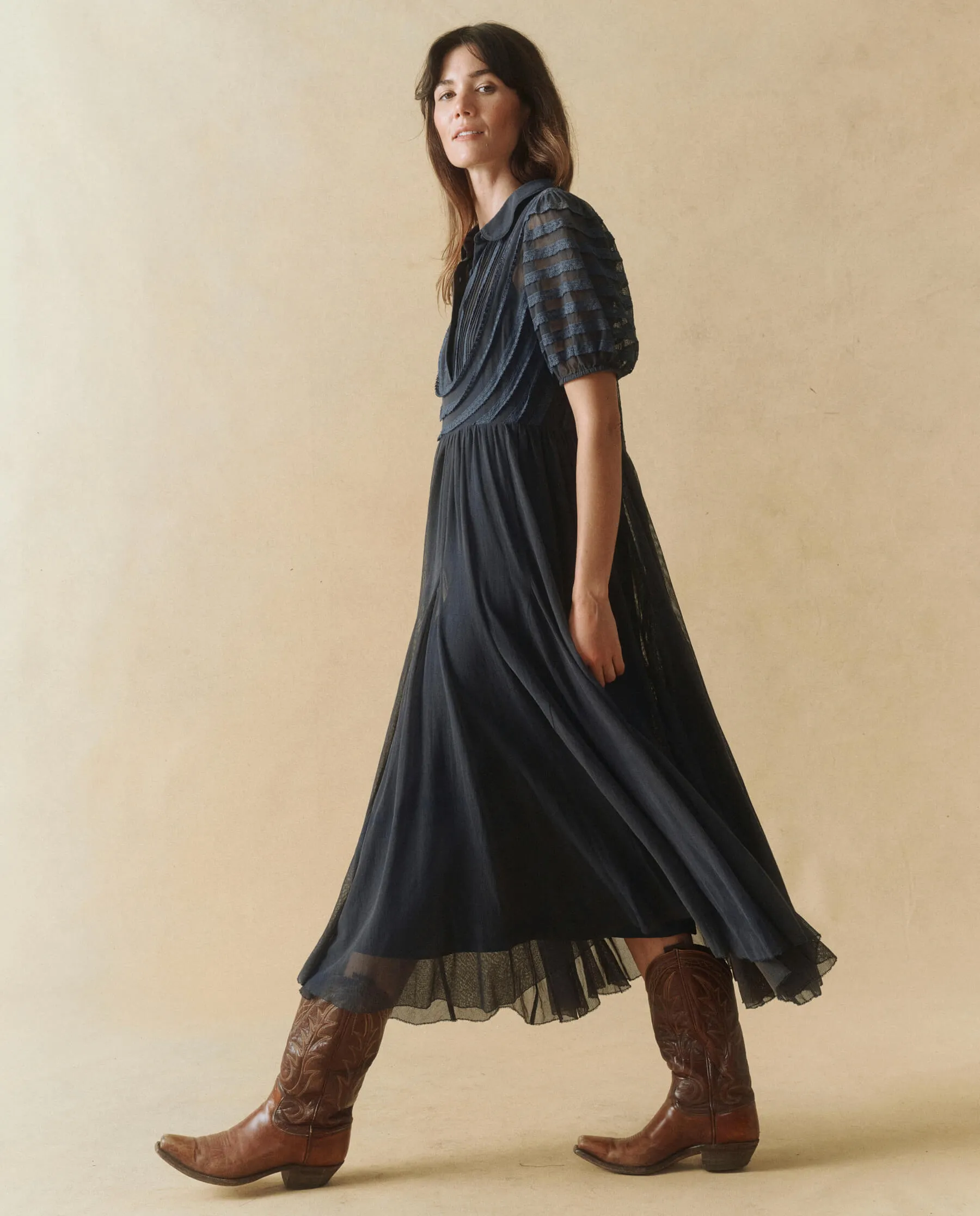 The Honor Dress. -- Starlit Navy sold by THE GREAT. product image thumbnail 3
