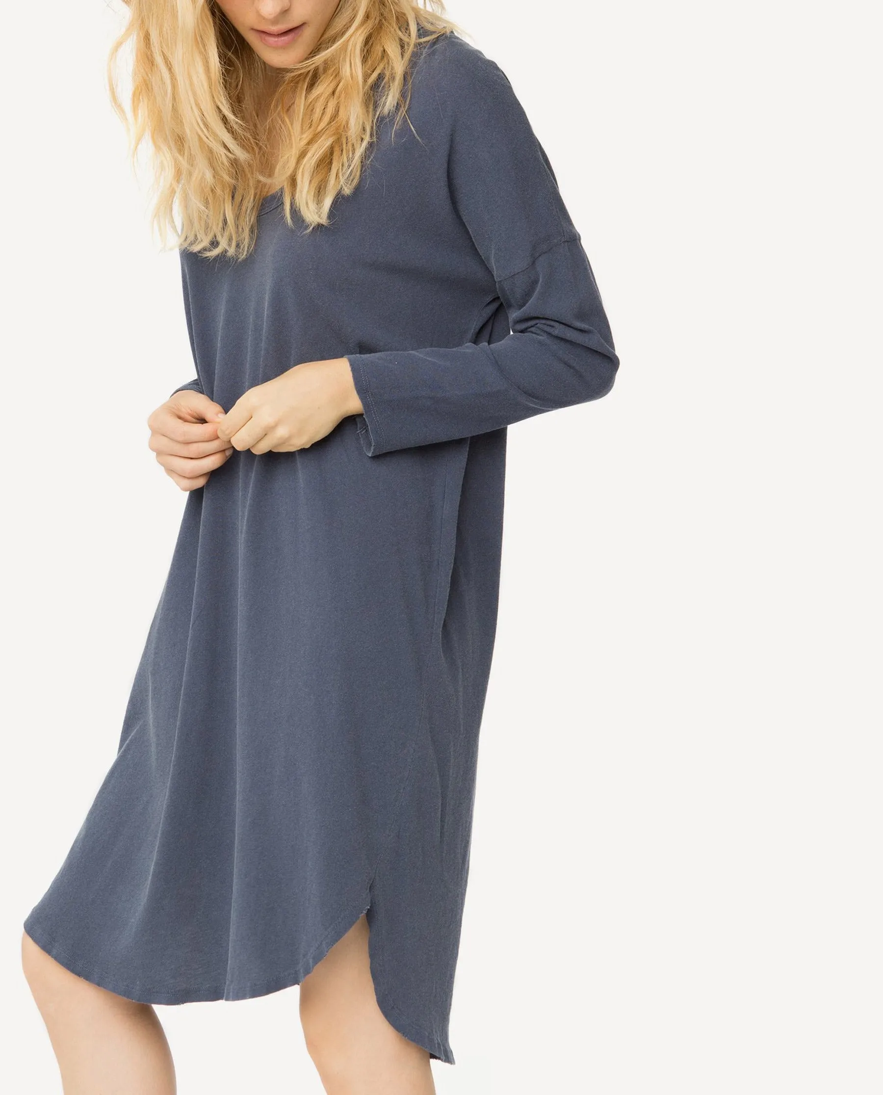 The U-Neck Dress. -- Navy sold by THE GREAT. product image thumbnail 2