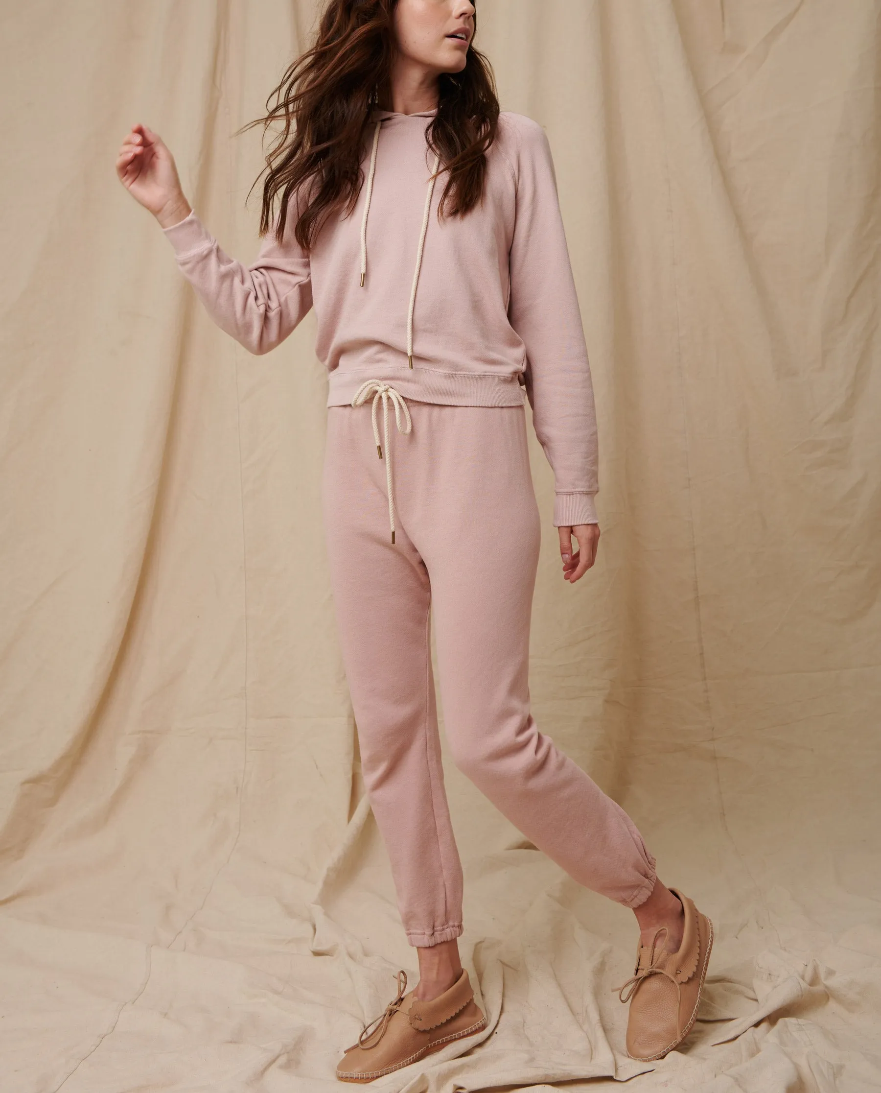 The Stadium Sweatpant. Solid -- Pink Frost sold by THE GREAT. product image thumbnail 2