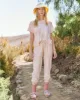 The Cropped Sweatpant. Novelty -- Whisper Pink Cloud Wash sold by THE GREAT.