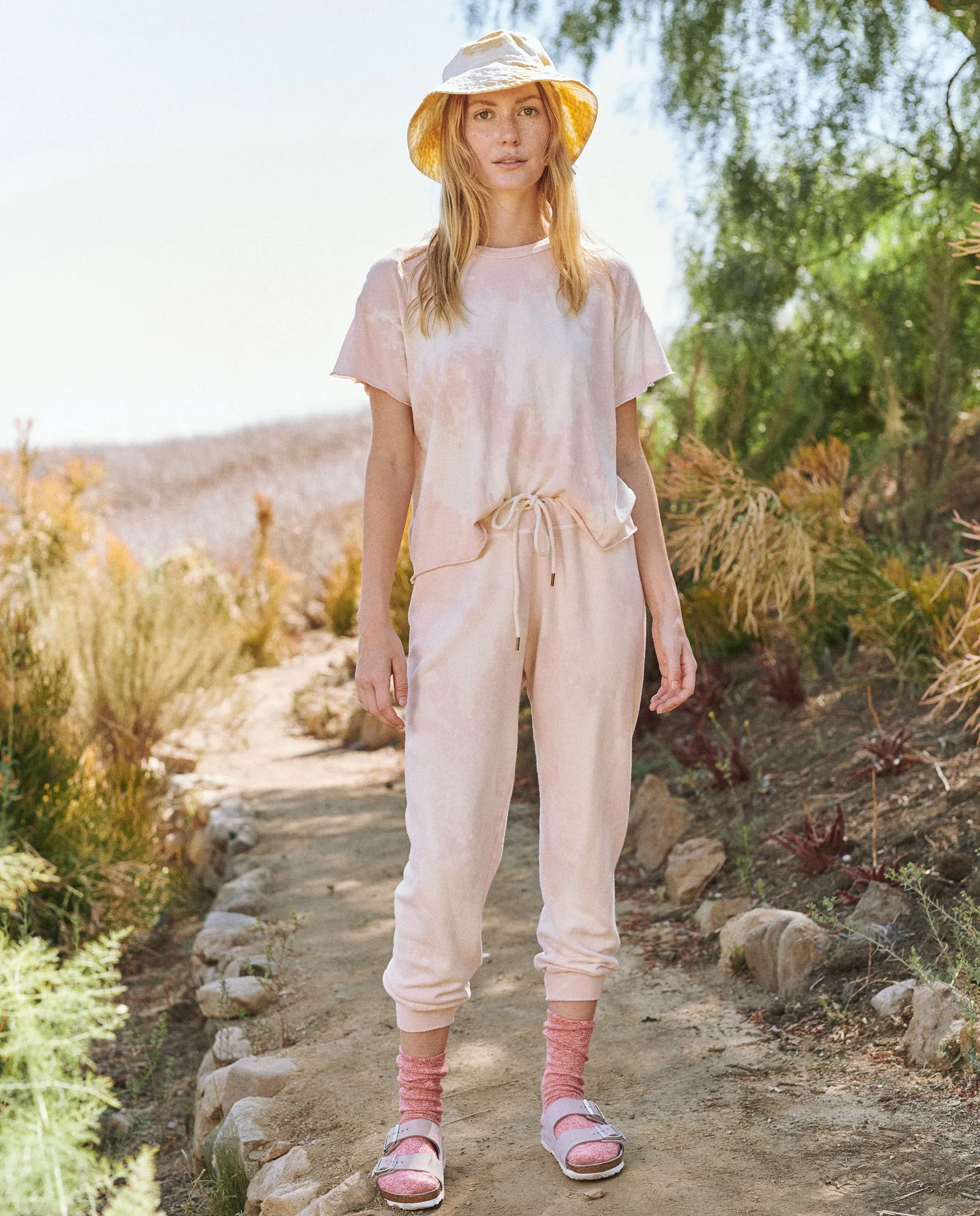 The Cropped Sweatpant. Novelty -- Whisper Pink Cloud Wash sold by THE GREAT. product image thumbnail 2