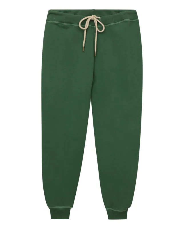 The Cropped Sweatpant. Solid -- Juniper sold by THE GREAT.