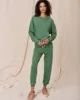 The Cropped Sweatpant. Solid -- Juniper sold by THE GREAT.