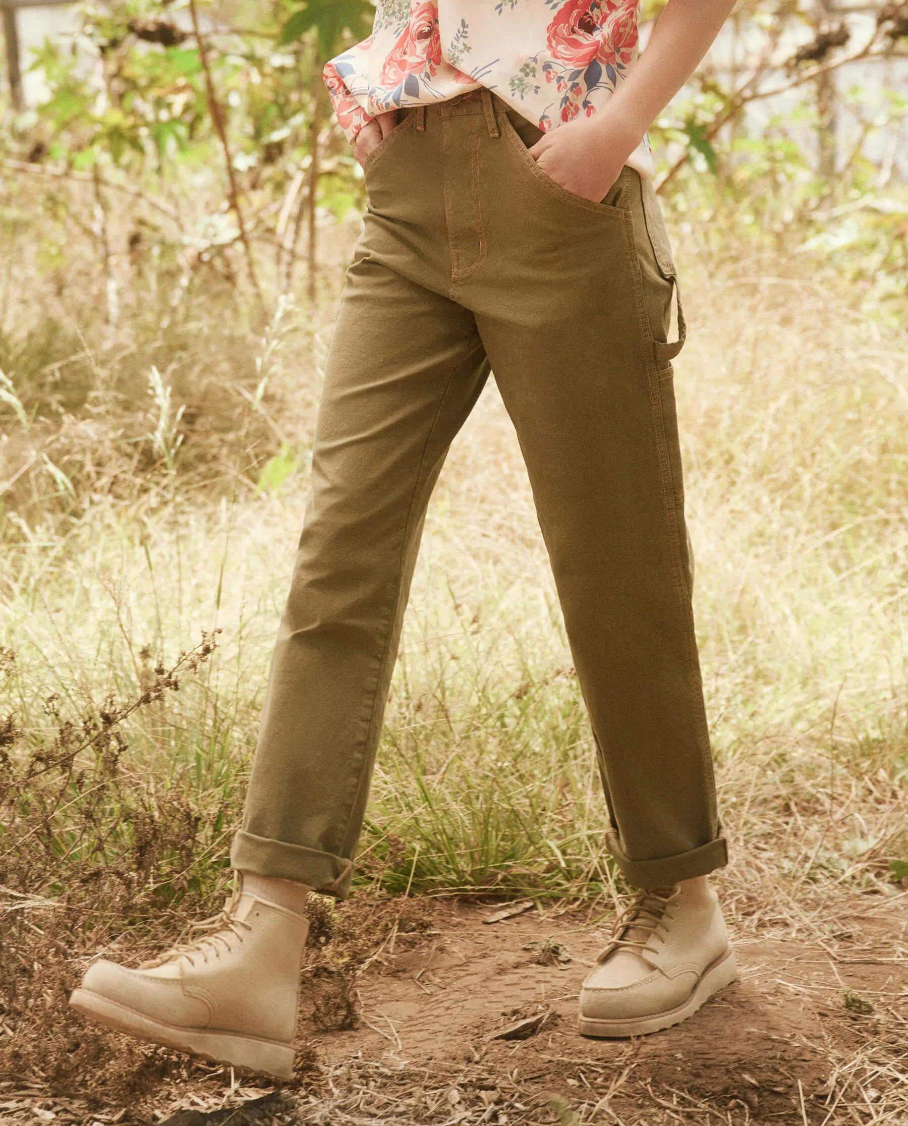 The Carpenter Pant. -- Army sold by THE GREAT. product image thumbnail 5