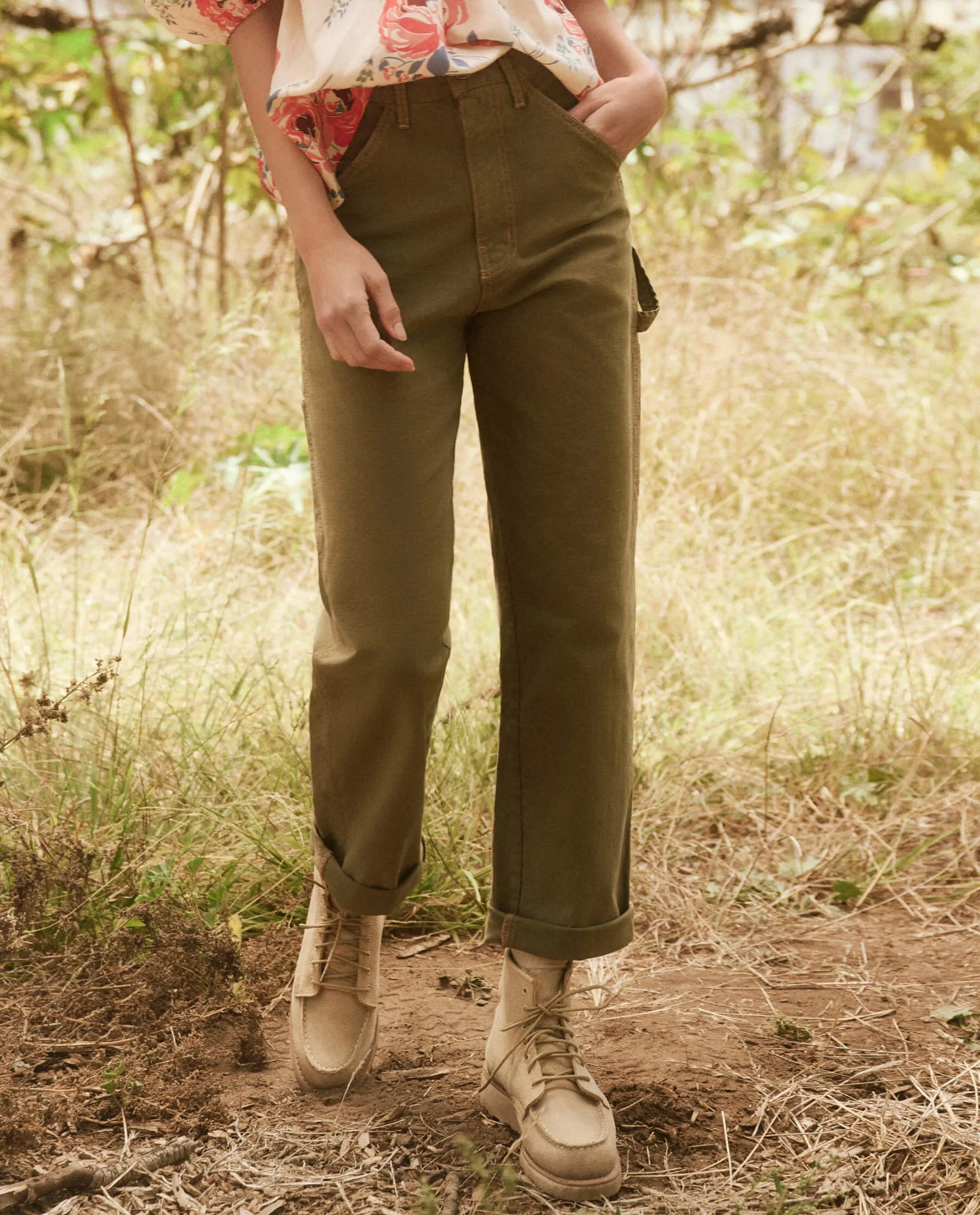 The Carpenter Pant. -- Army sold by THE GREAT. product image thumbnail 3