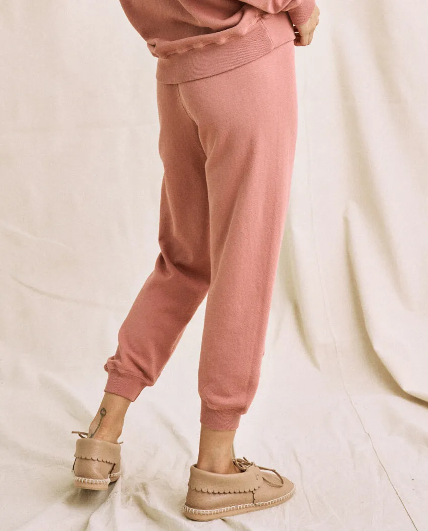 The Cropped Sweatpant. Solid -- Rosette sold by THE GREAT. product image thumbnail 5
