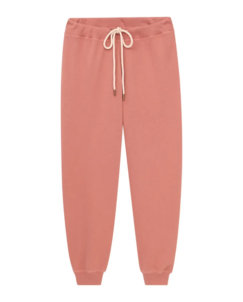 The Cropped Sweatpant. Solid -- Rosette sold by THE GREAT.