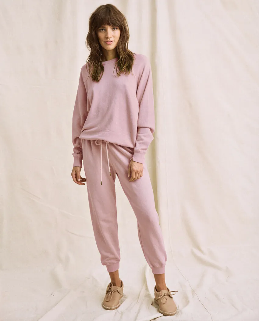 The Cropped Sweatpant. Solid -- Dusty Lilac sold by THE GREAT. product image thumbnail 5