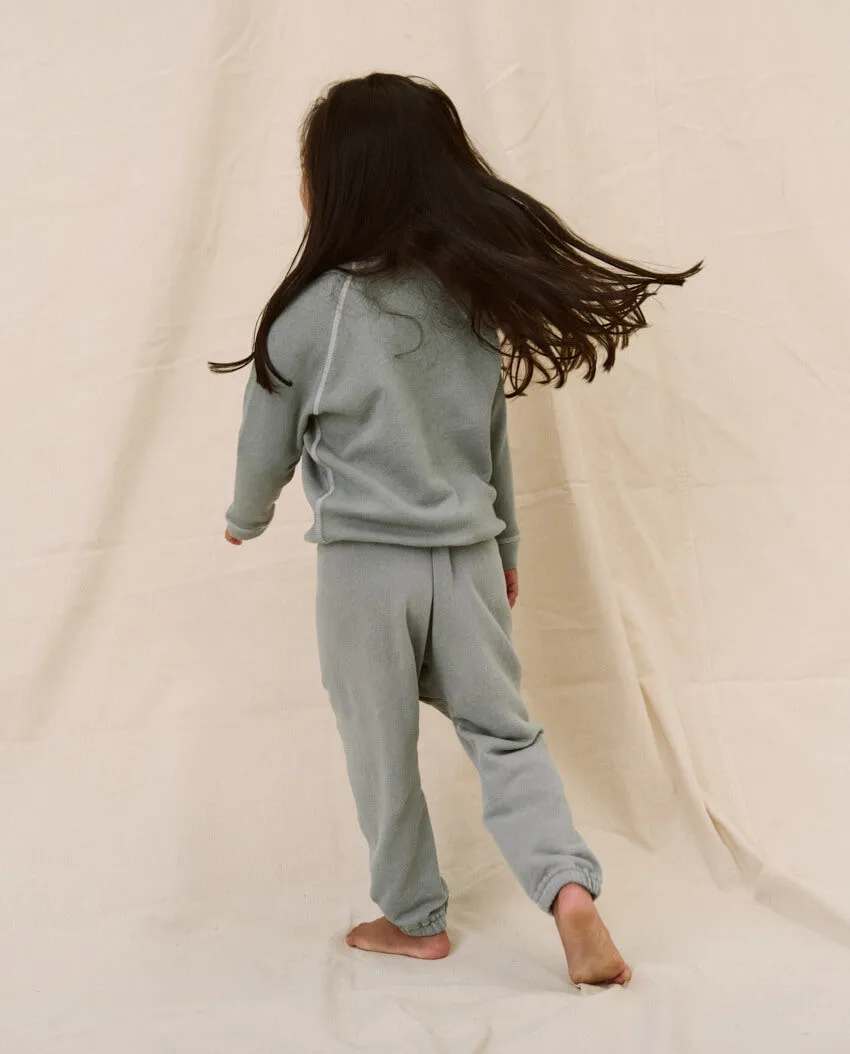 The Little Stadium Sweatpant. Solid -- Dusty Blue sold by THE GREAT. product image thumbnail 3