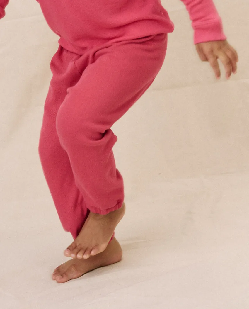 The Little Stadium Sweatpant. Solid -- Bright Rouge sold by THE GREAT. product image thumbnail 4