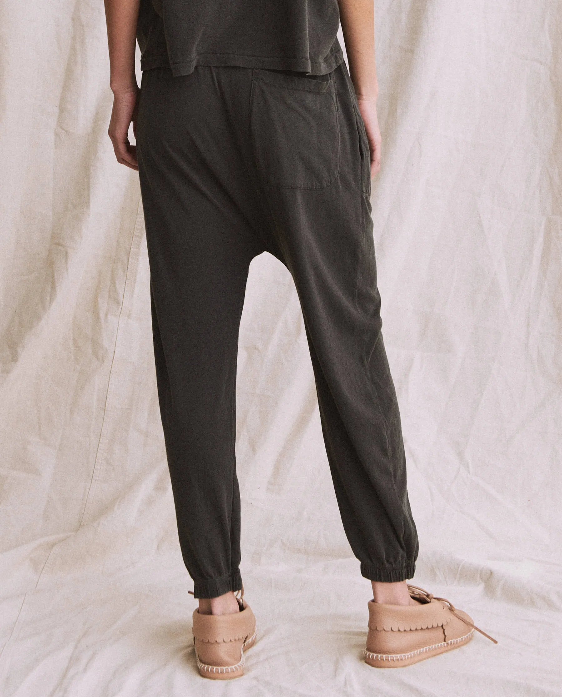 The Jersey Jogger Pant. -- Washed Black sold by THE GREAT. product image thumbnail 4