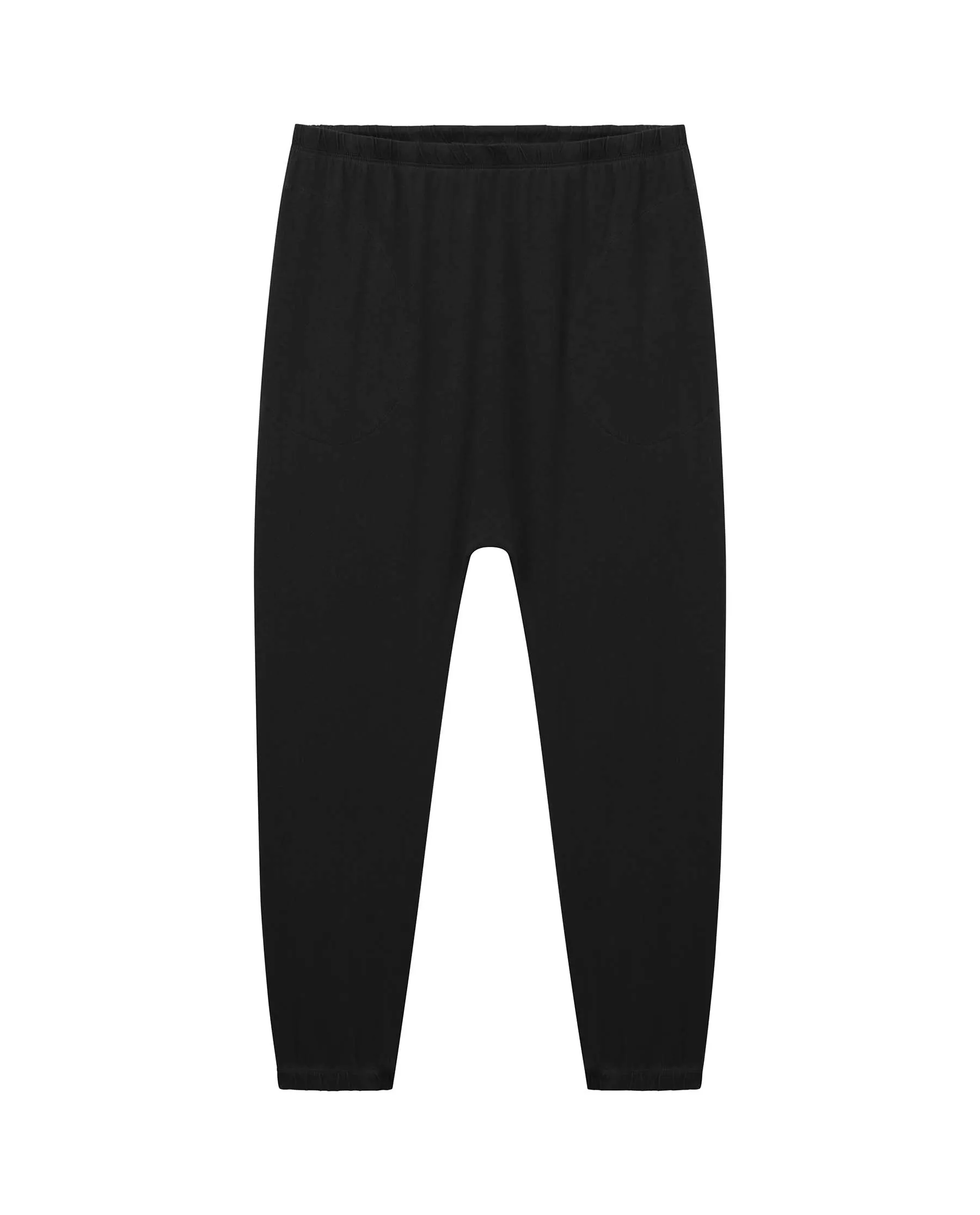 The Jersey Jogger Pant. -- Washed Black sold by THE GREAT.