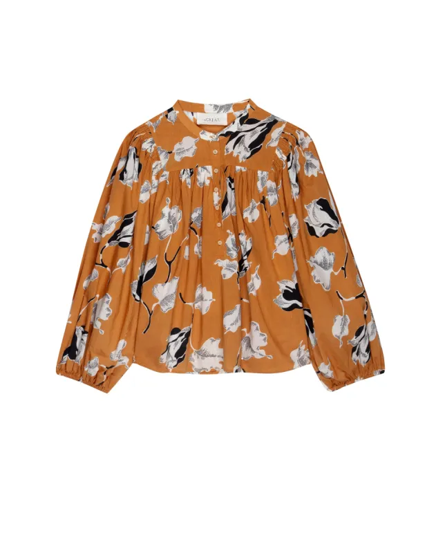 The Tale Top. -- Amber Antique Floral sold by THE GREAT.