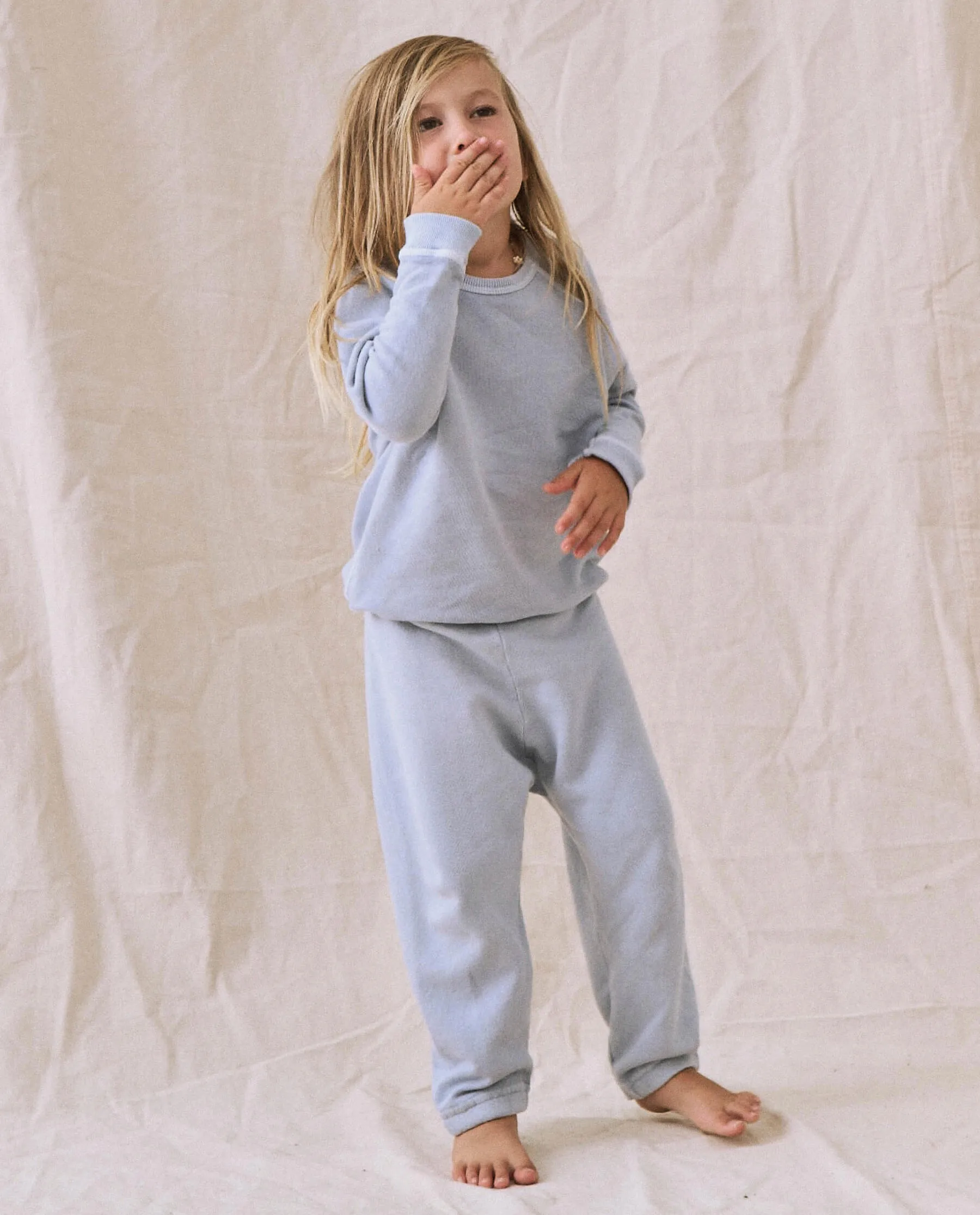The Little Stadium Sweatpant. Solid -- Whisper Blue sold by THE GREAT. product image thumbnail 2