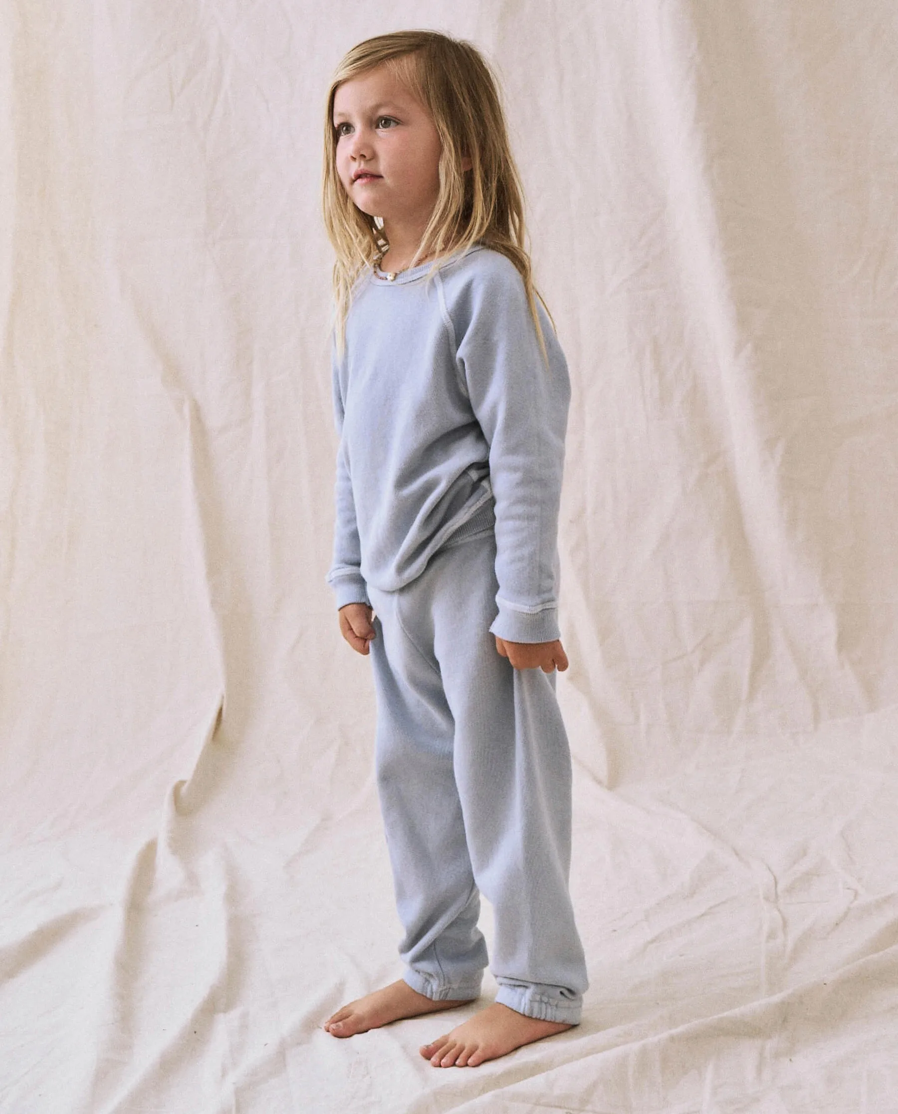 The Little Stadium Sweatpant. Solid -- Whisper Blue sold by THE GREAT. product image thumbnail 4