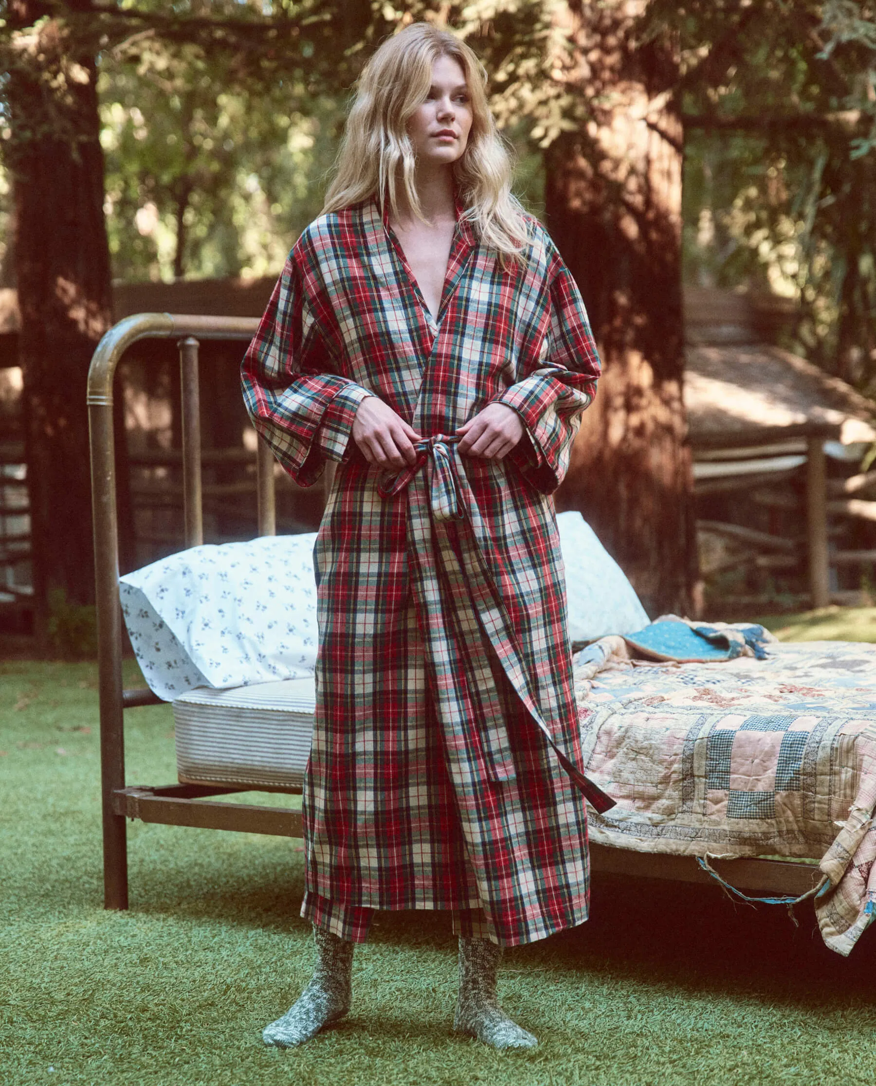 The Robe. -- Winter Cabin Plaid sold by THE GREAT. product image thumbnail 5