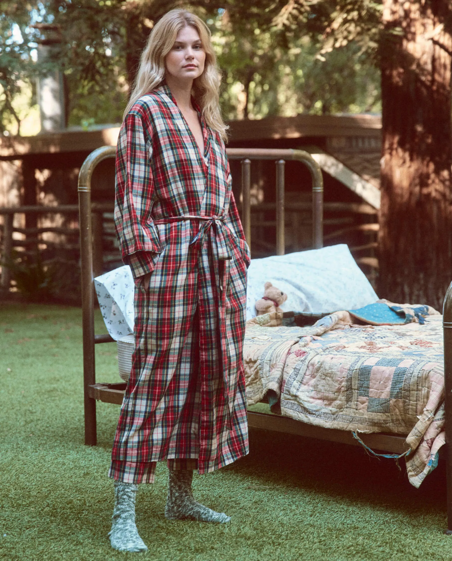 The Robe. -- Winter Cabin Plaid sold by THE GREAT. product image thumbnail 3