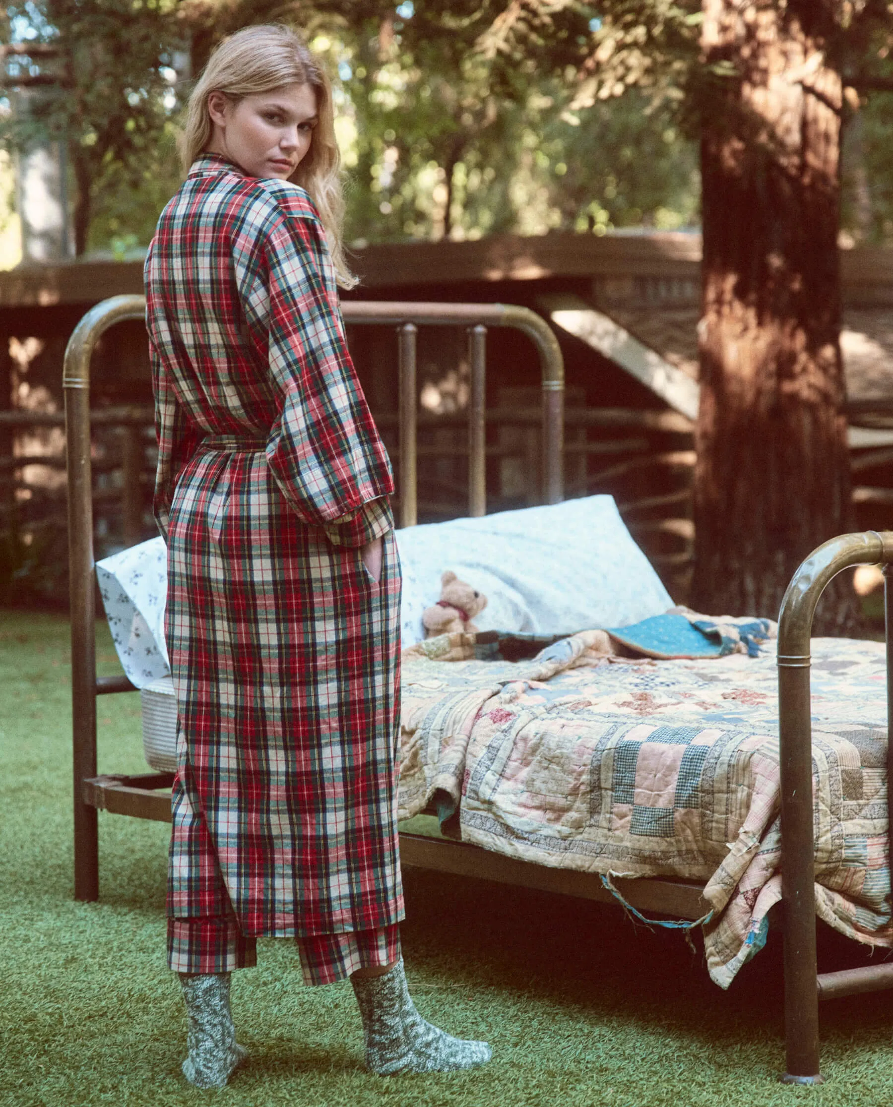 The Robe. -- Winter Cabin Plaid sold by THE GREAT. product image thumbnail 4