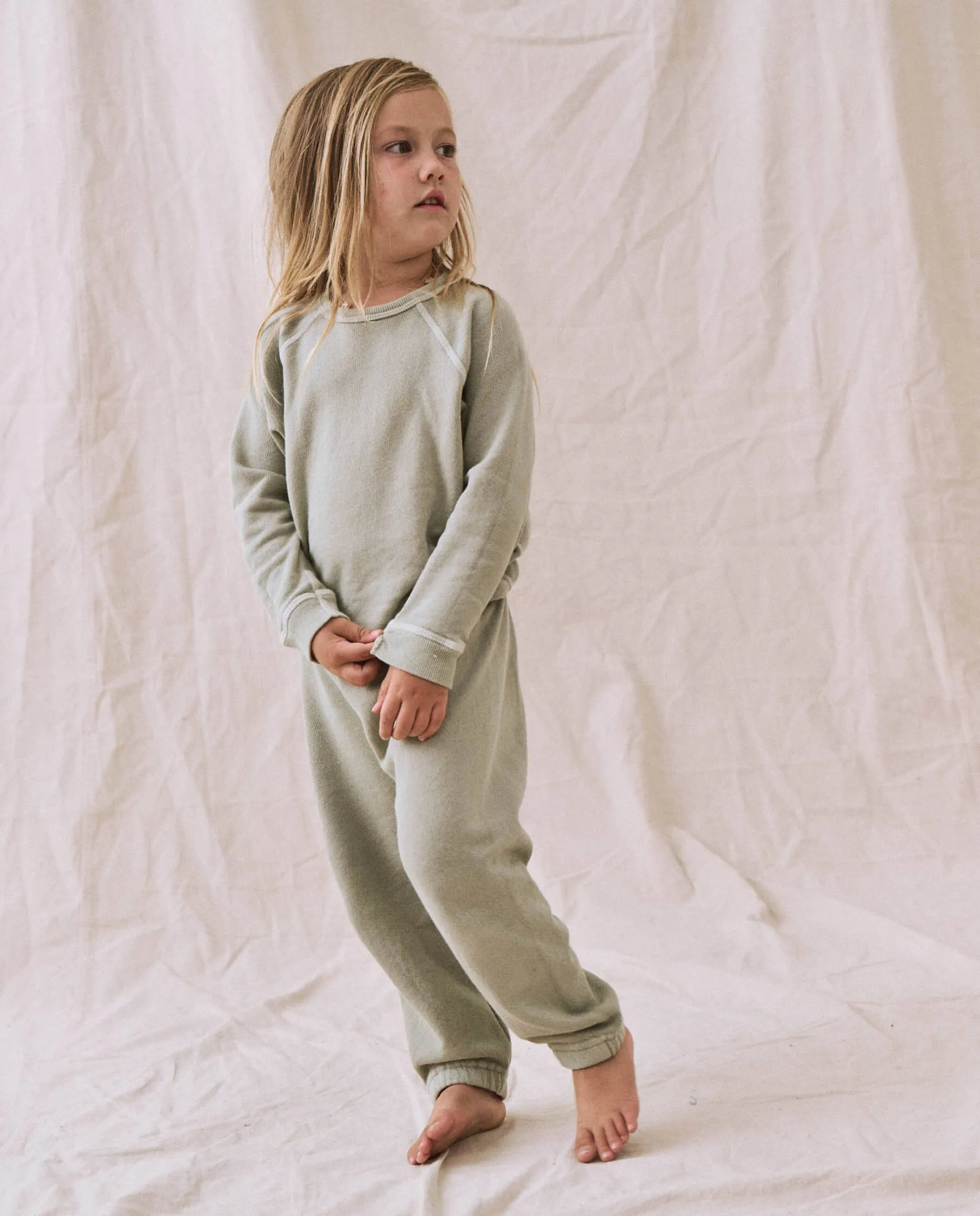 The Little Stadium Sweatpant. Solid -- Seafoam sold by THE GREAT. product image thumbnail 4