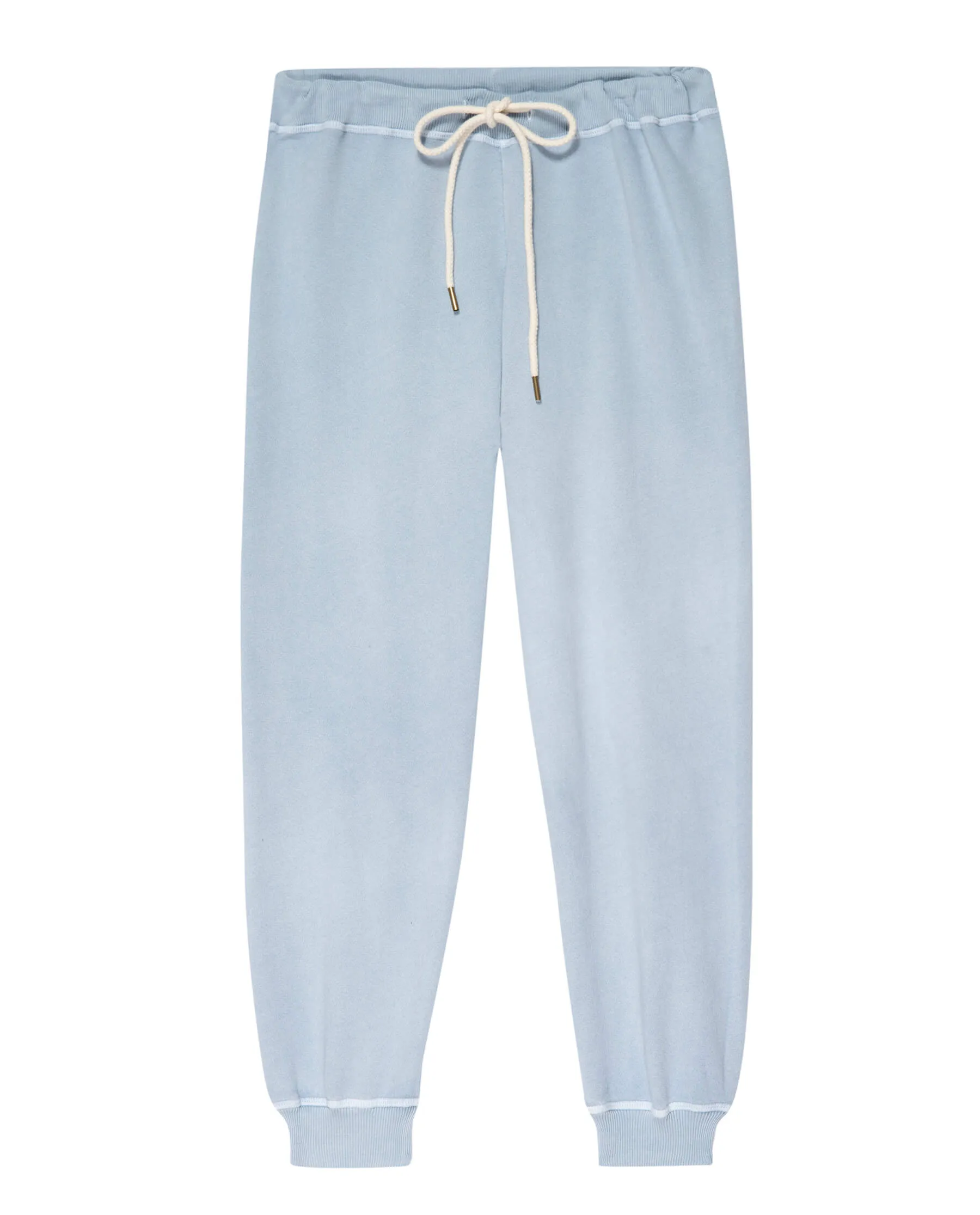 The Cropped Sweatpant. Solid -- Whisper Blue sold by THE GREAT.