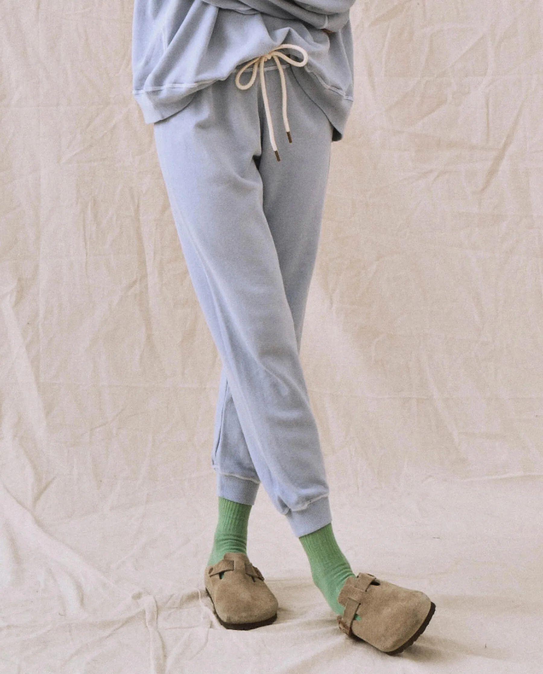 The Cropped Sweatpant. Solid -- Whisper Blue sold by THE GREAT. product image thumbnail 2
