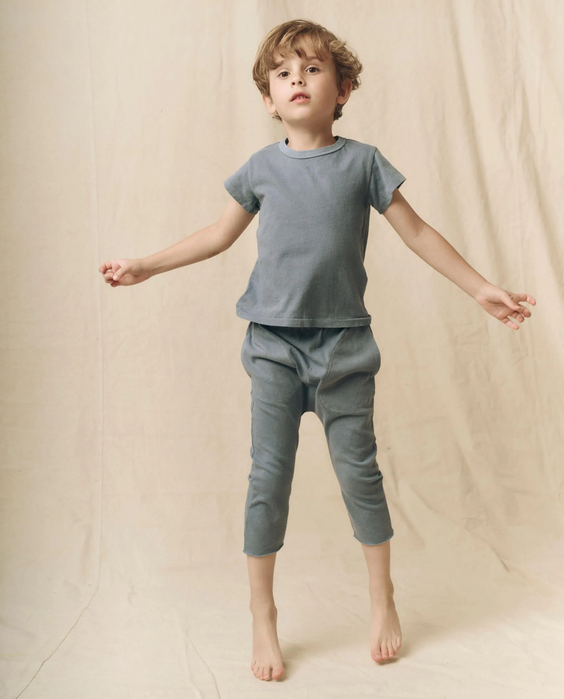 The Little Jersey Crop. Solid -- Vintage Cornflower sold by THE GREAT. product image thumbnail 2