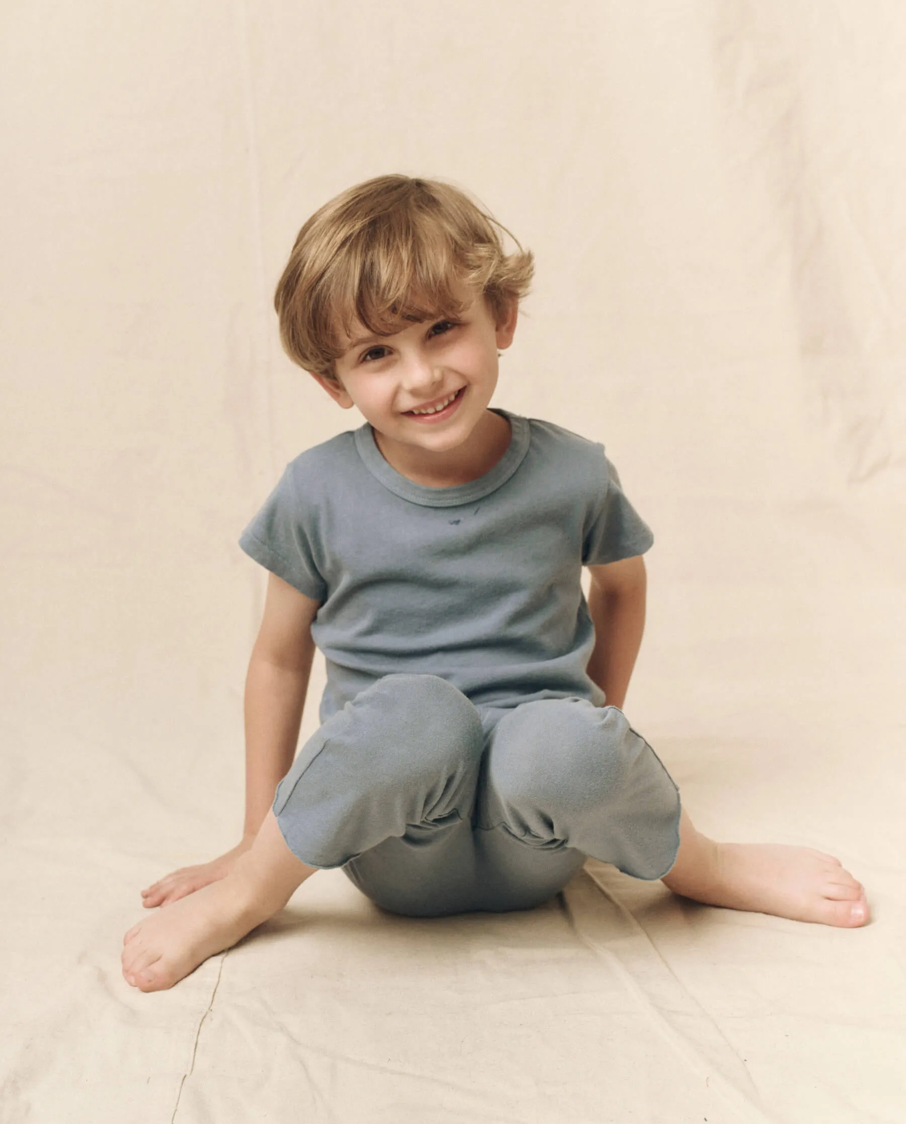 The Little Jersey Crop. Solid -- Vintage Cornflower sold by THE GREAT. product image thumbnail 5