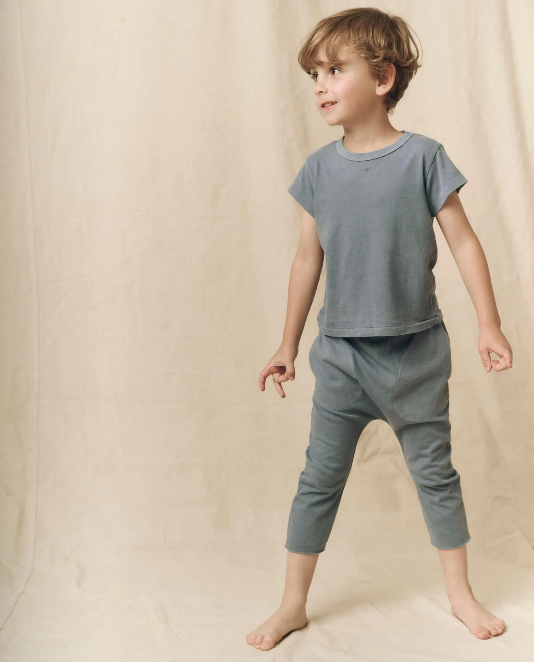 The Little Jersey Crop. Solid -- Vintage Cornflower sold by THE GREAT. product image thumbnail 3