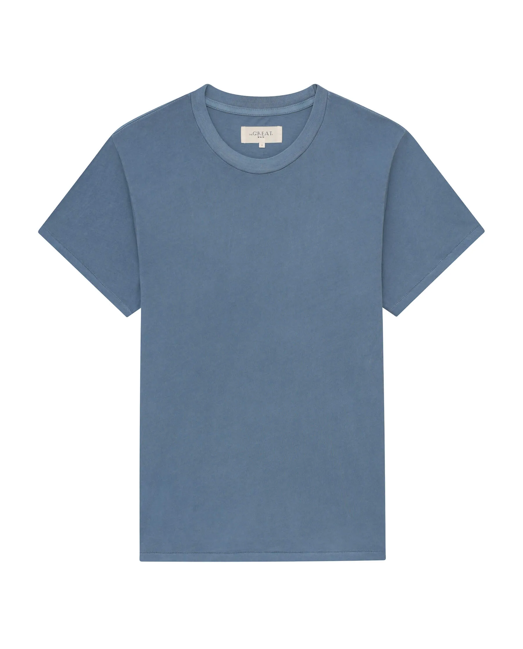 The Men's Slim Tee. -- Vintage Cornflower sold by THE GREAT.