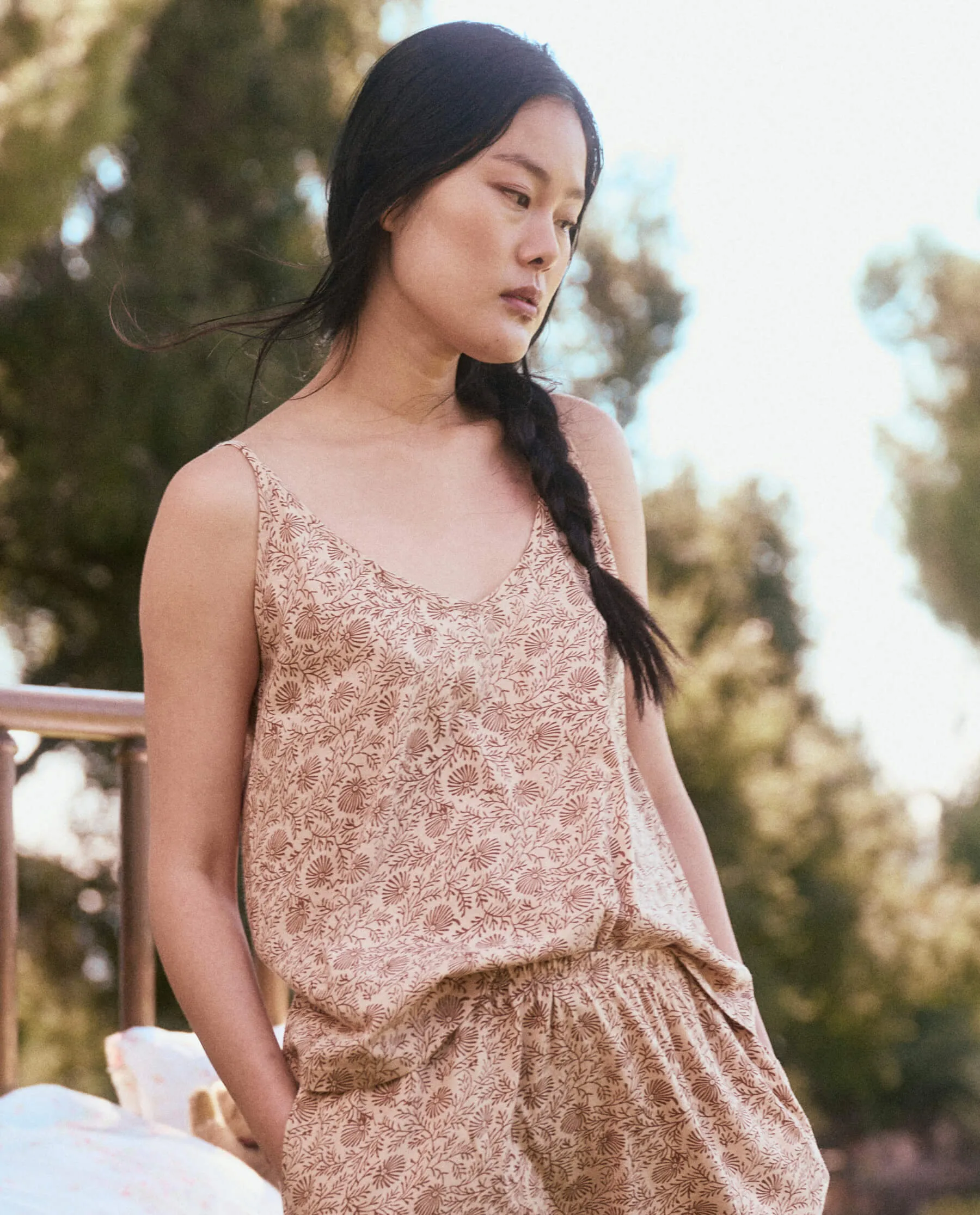 The Sleep Cami Tank. -- Pink Clay Feather Grass sold by THE GREAT. product image thumbnail 2