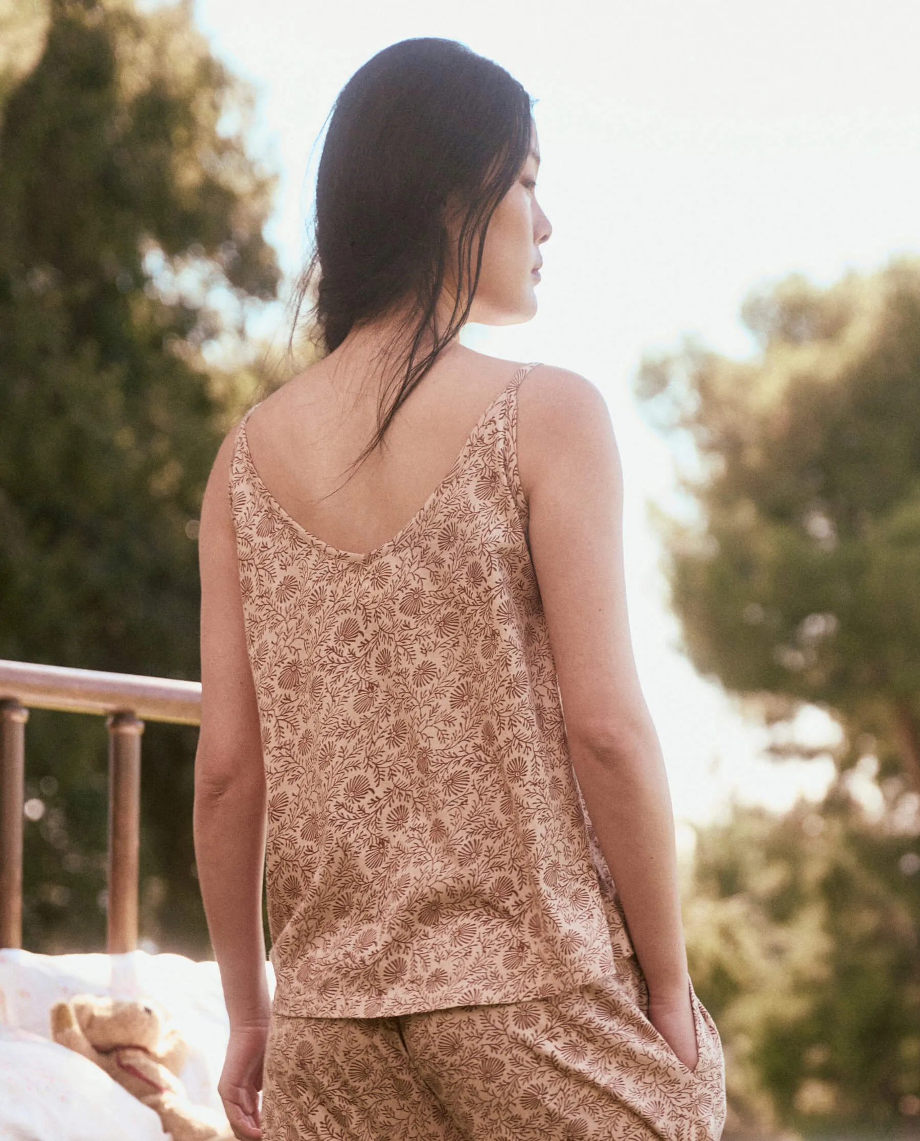 The Sleep Cami Tank. -- Pink Clay Feather Grass sold by THE GREAT. product image thumbnail 4